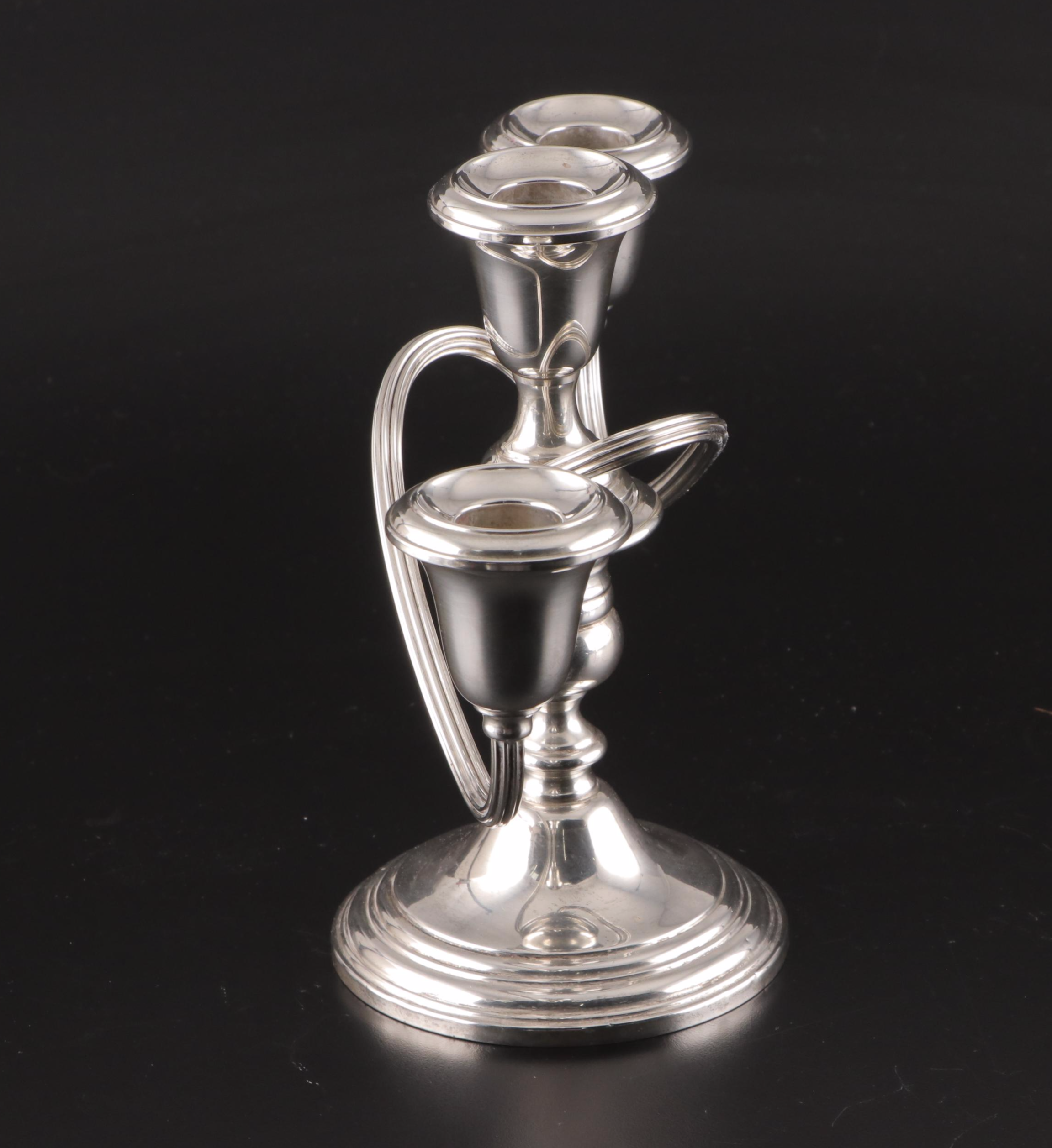 Gorham "Pilgrim" Weighted Sterling Silver Convertible Candelabra