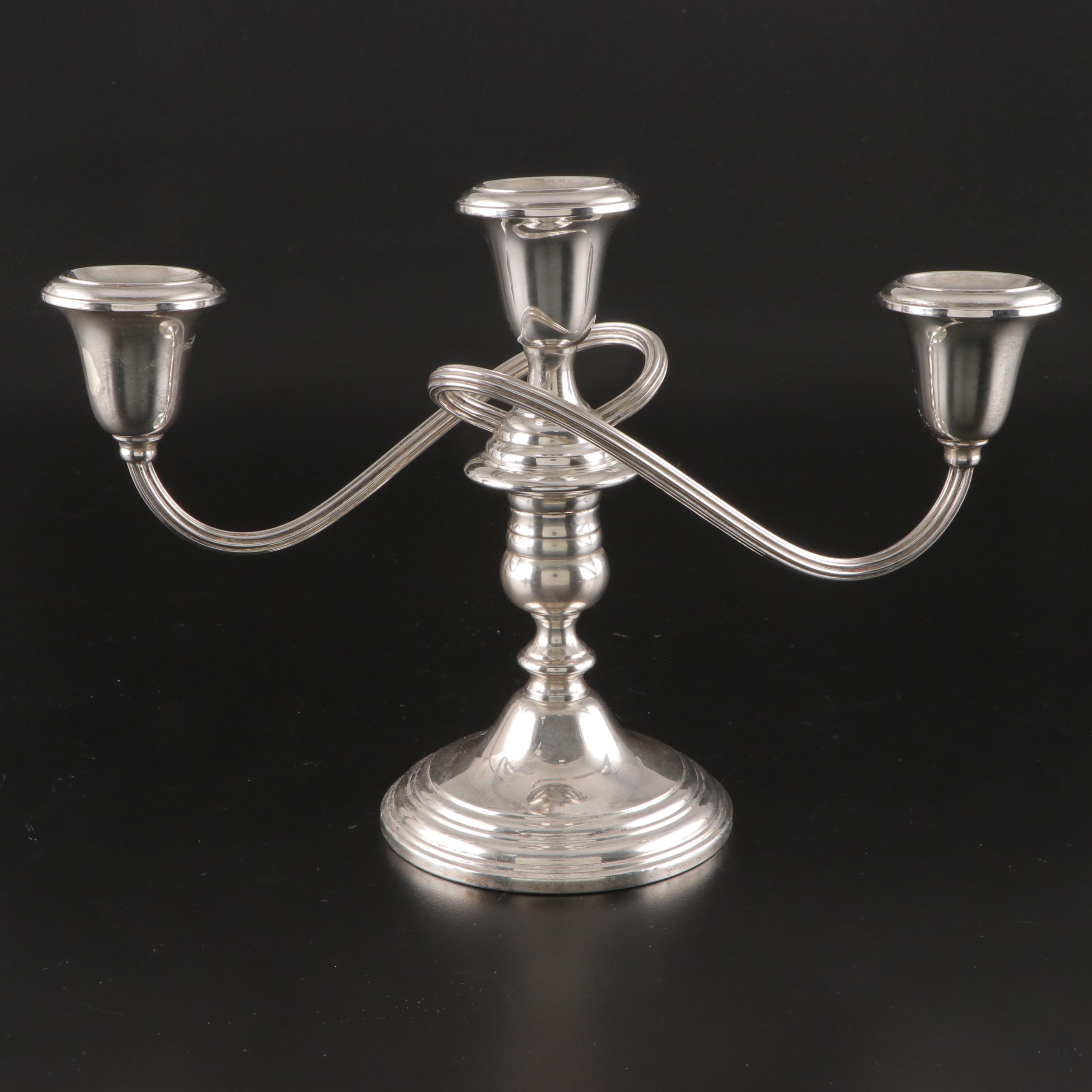 Gorham "Pilgrim" Weighted Sterling Silver Convertible Candelabra
