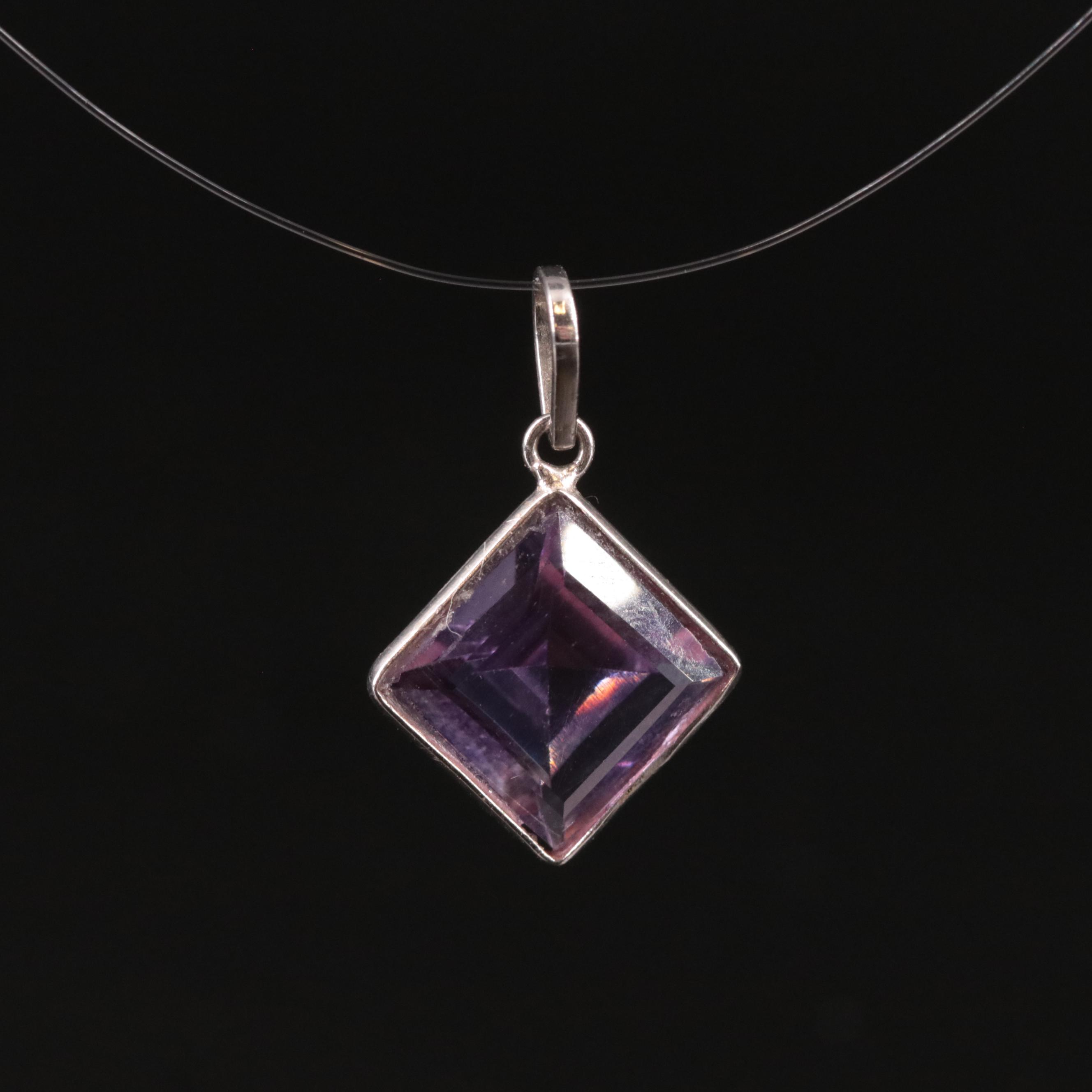 14K Amethyst Pendant