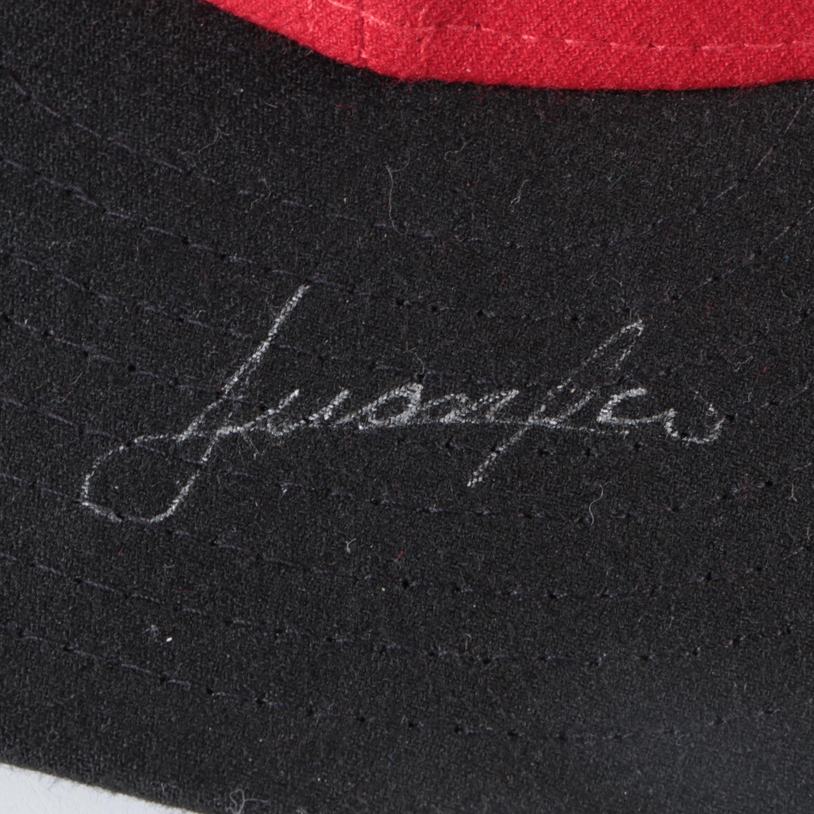 Cincinnati Reds, Atlanta Braves MLB Game Used Hats with Signed Francisco