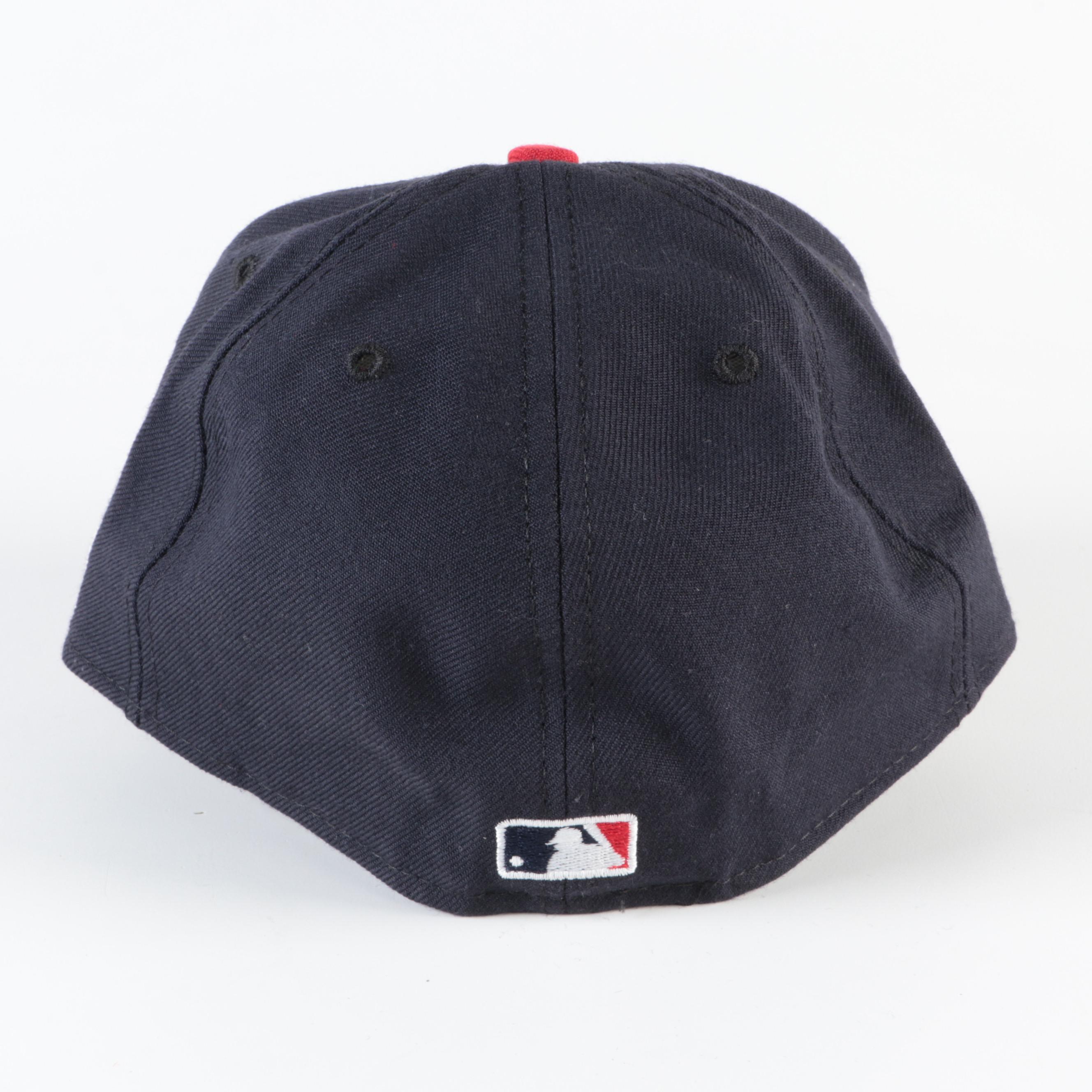 Cincinnati Reds, Atlanta Braves MLB Game Used Hats with Signed Francisco