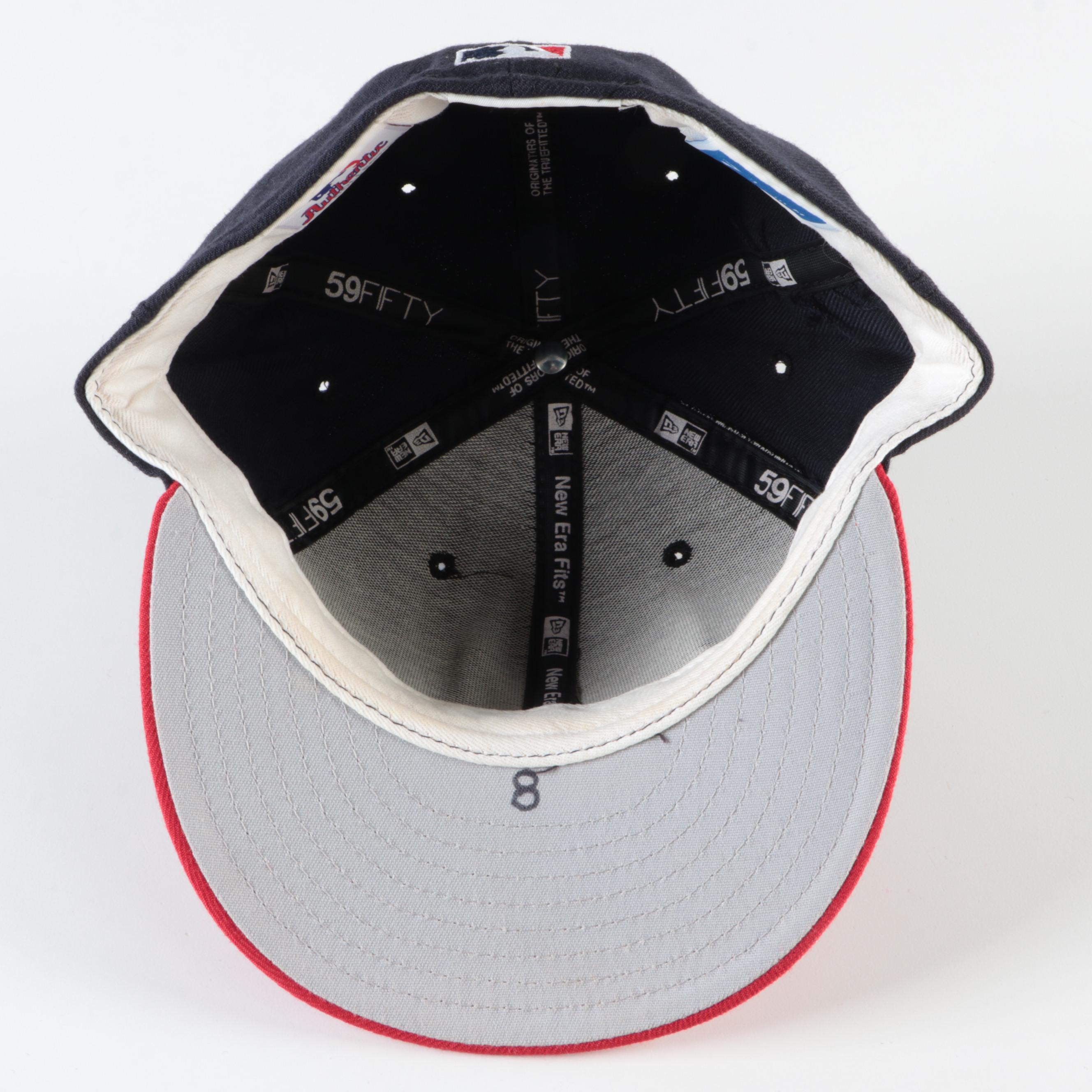 Cincinnati Reds, Atlanta Braves MLB Game Used Hats with Signed Francisco