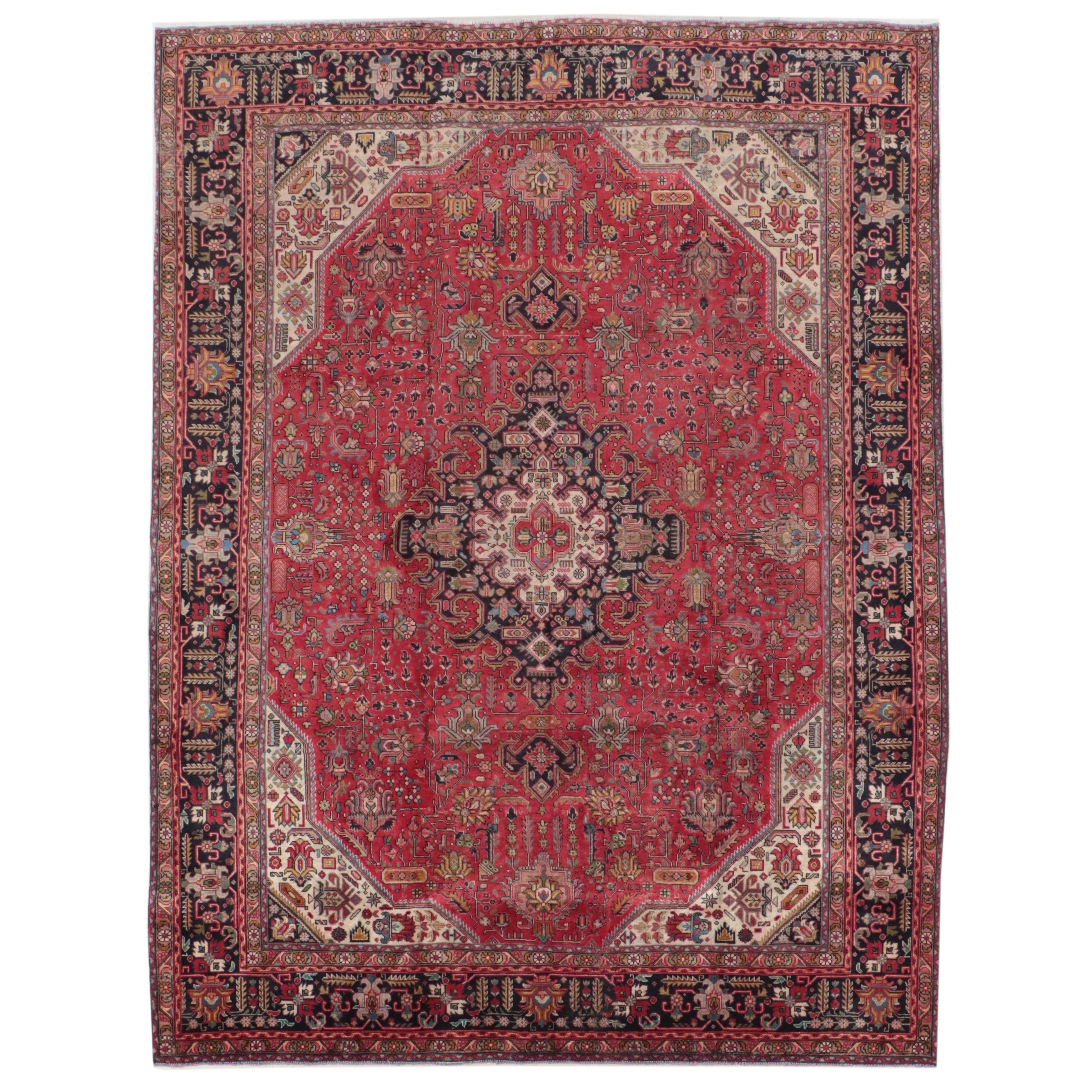 9'6 x 12'6 Hand-Knotted Persian Heriz Room Sized Rug