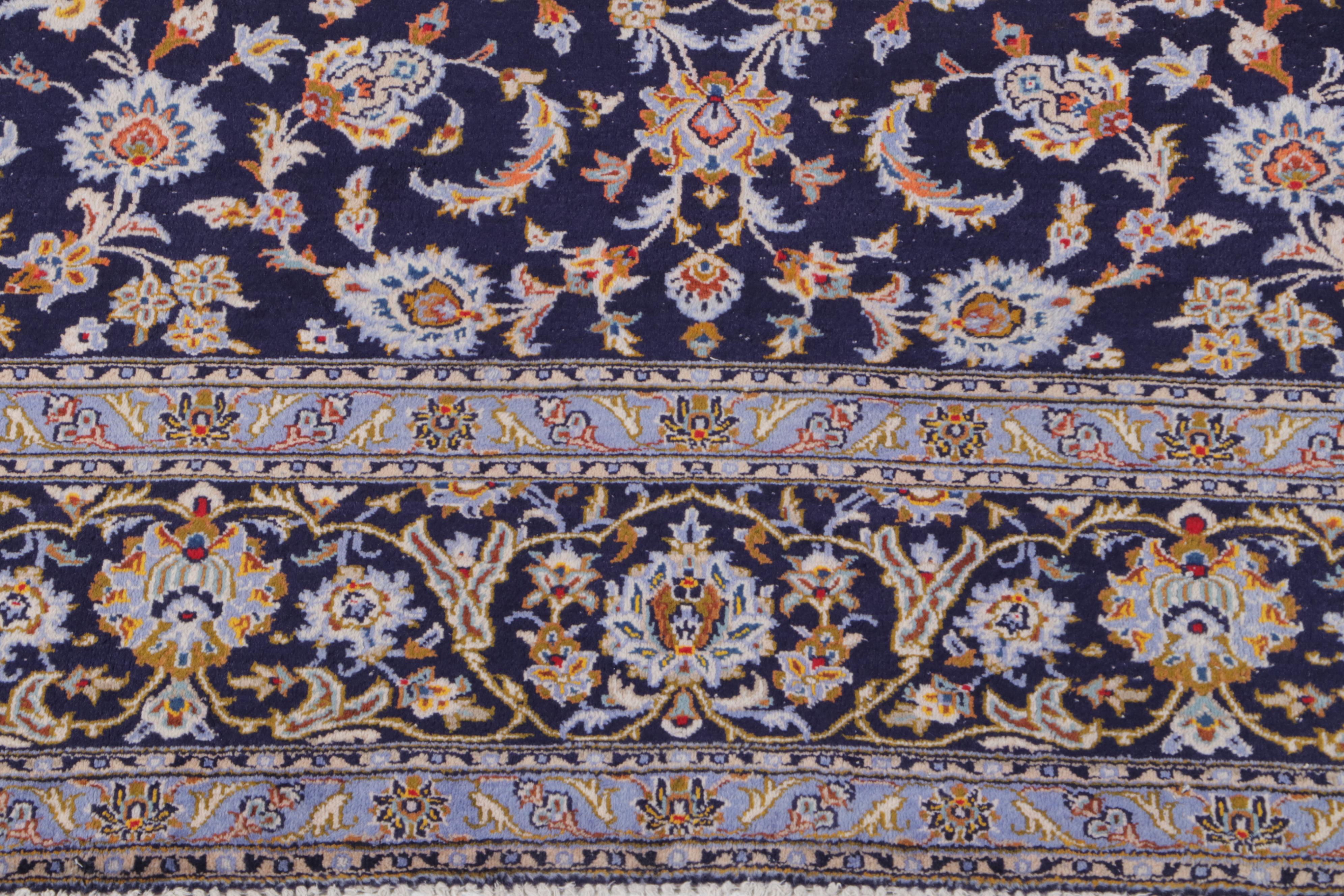 10'2 x 14'11 Hand-Knotted Persian Kashan Room Sized Rug