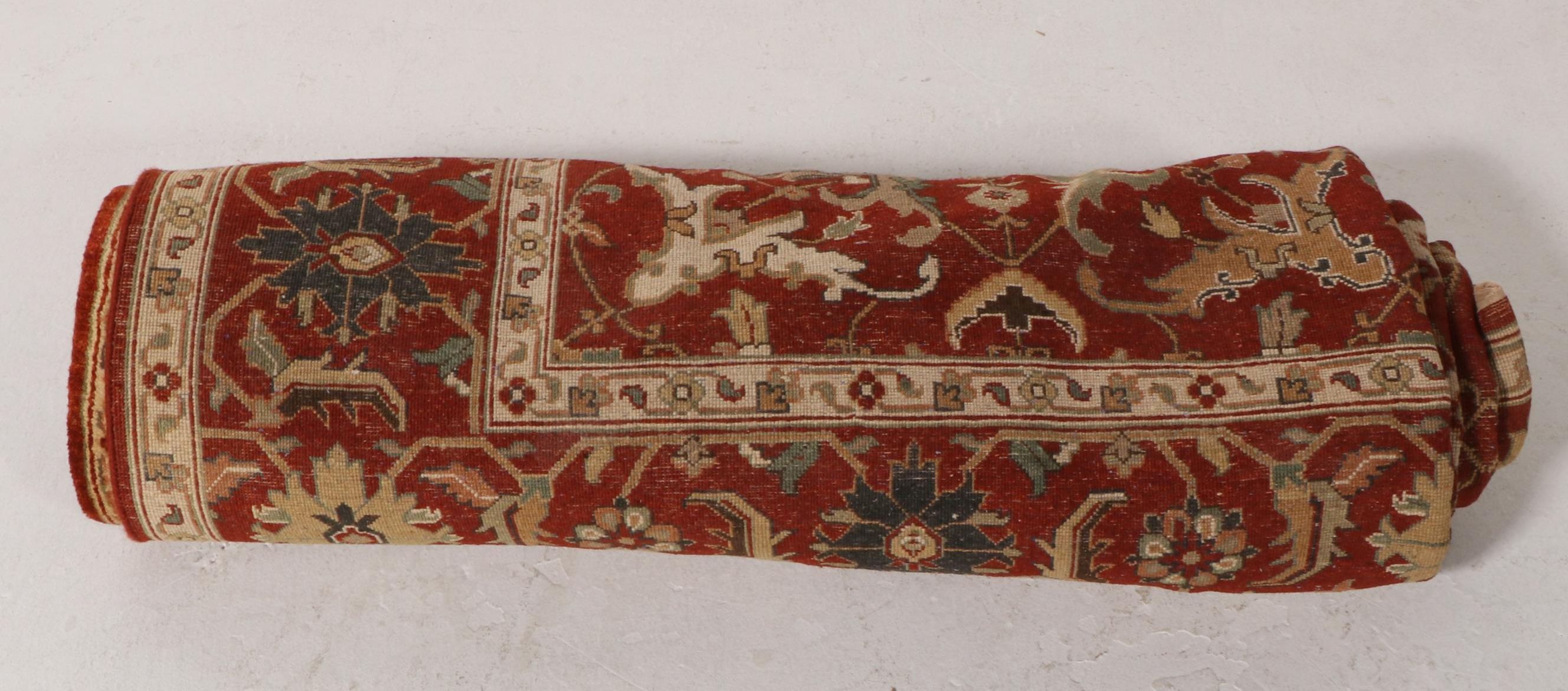 7'11 x 10'1 Hand-Knotted Indian Agra Area Rug