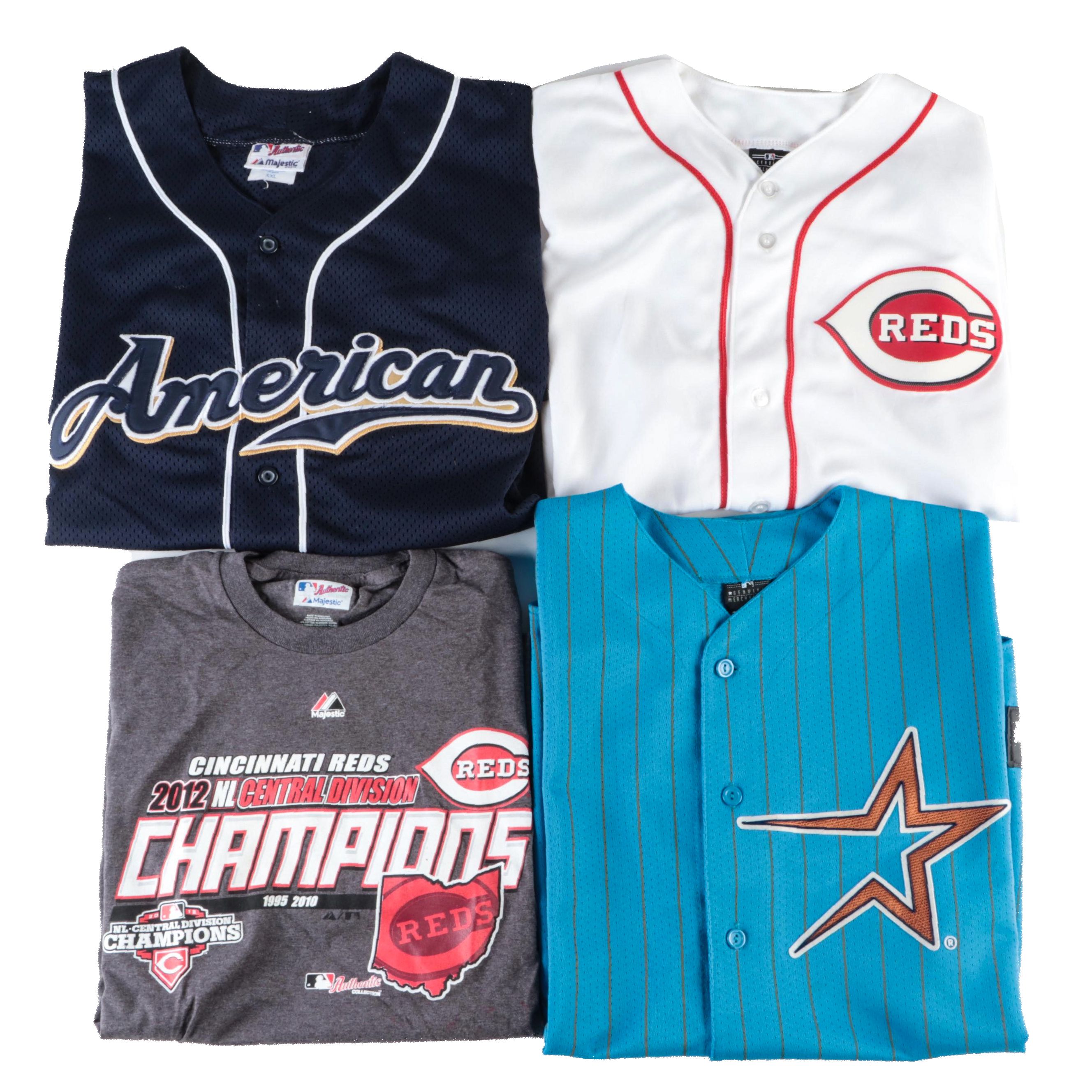 MLB Cincinnati Reds and Houston Astros Baseball Jerseys with Reds 2012 Tee