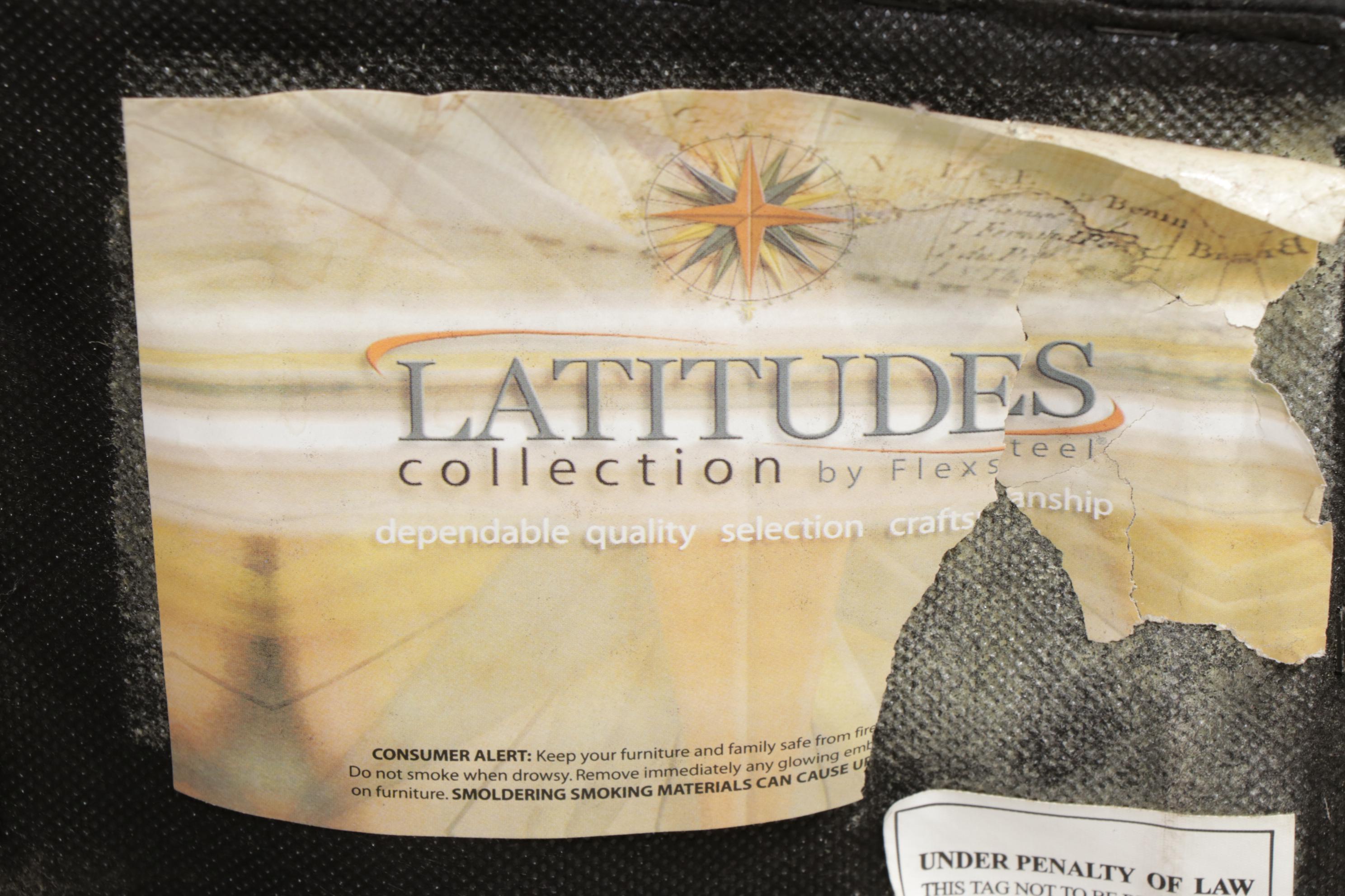 Flexsteel "Latitudes" Stitched Leather Manual-Release Three-Seat Reclining Sofa