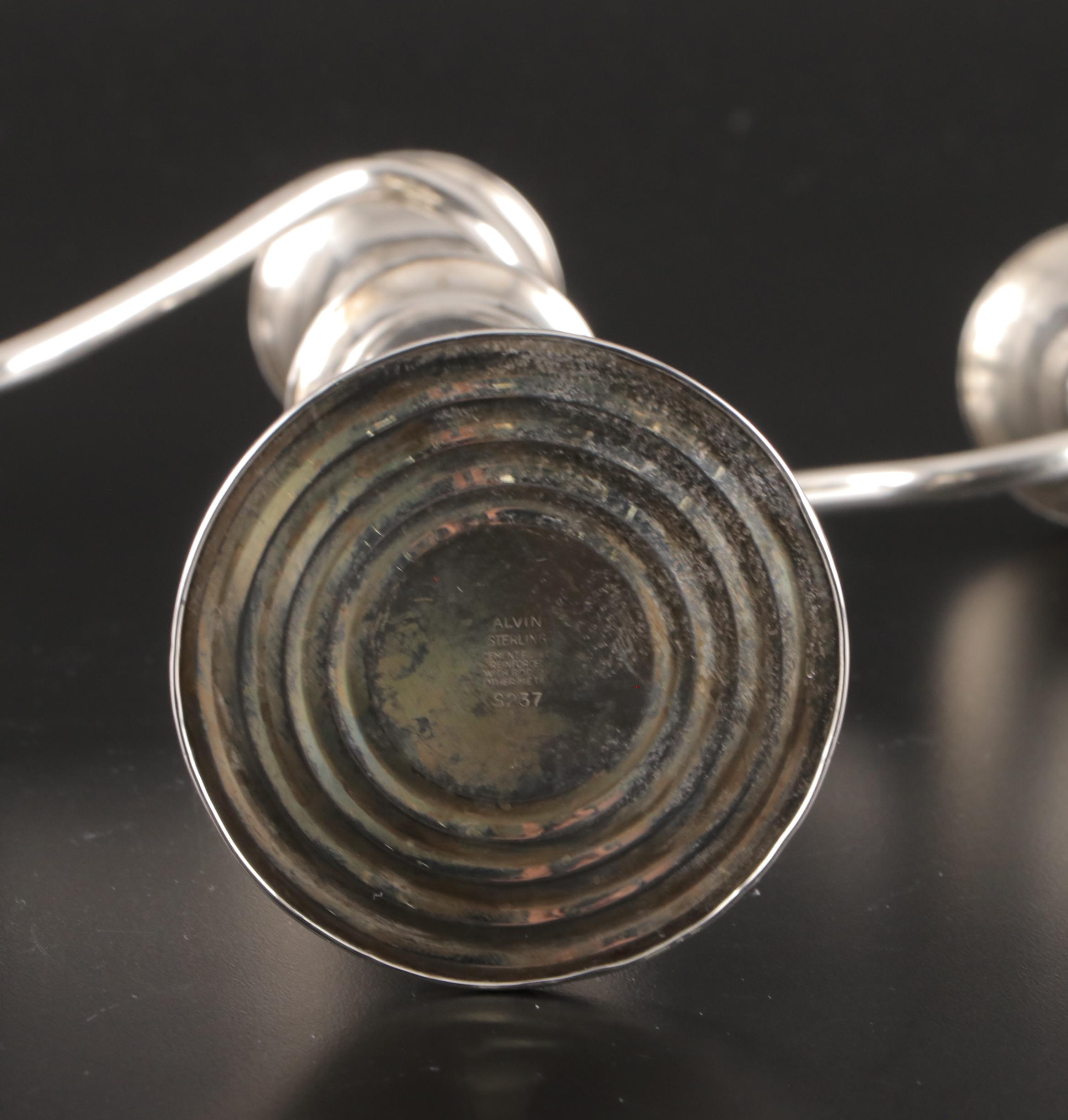 Gorham and Alvin Weighted Sterling Silver Candelabra