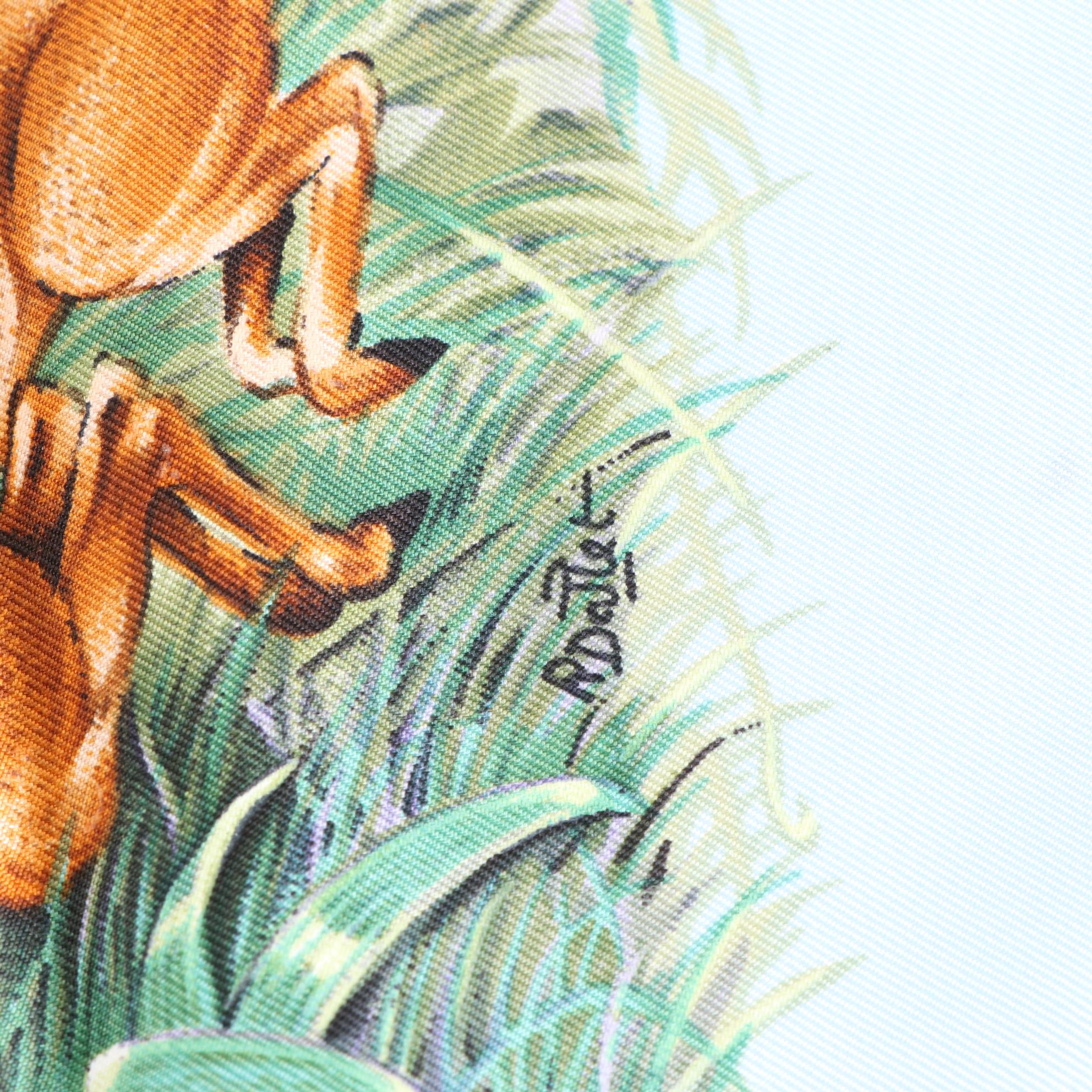 Hermès "Equateur" Silk Twill Scarf 90