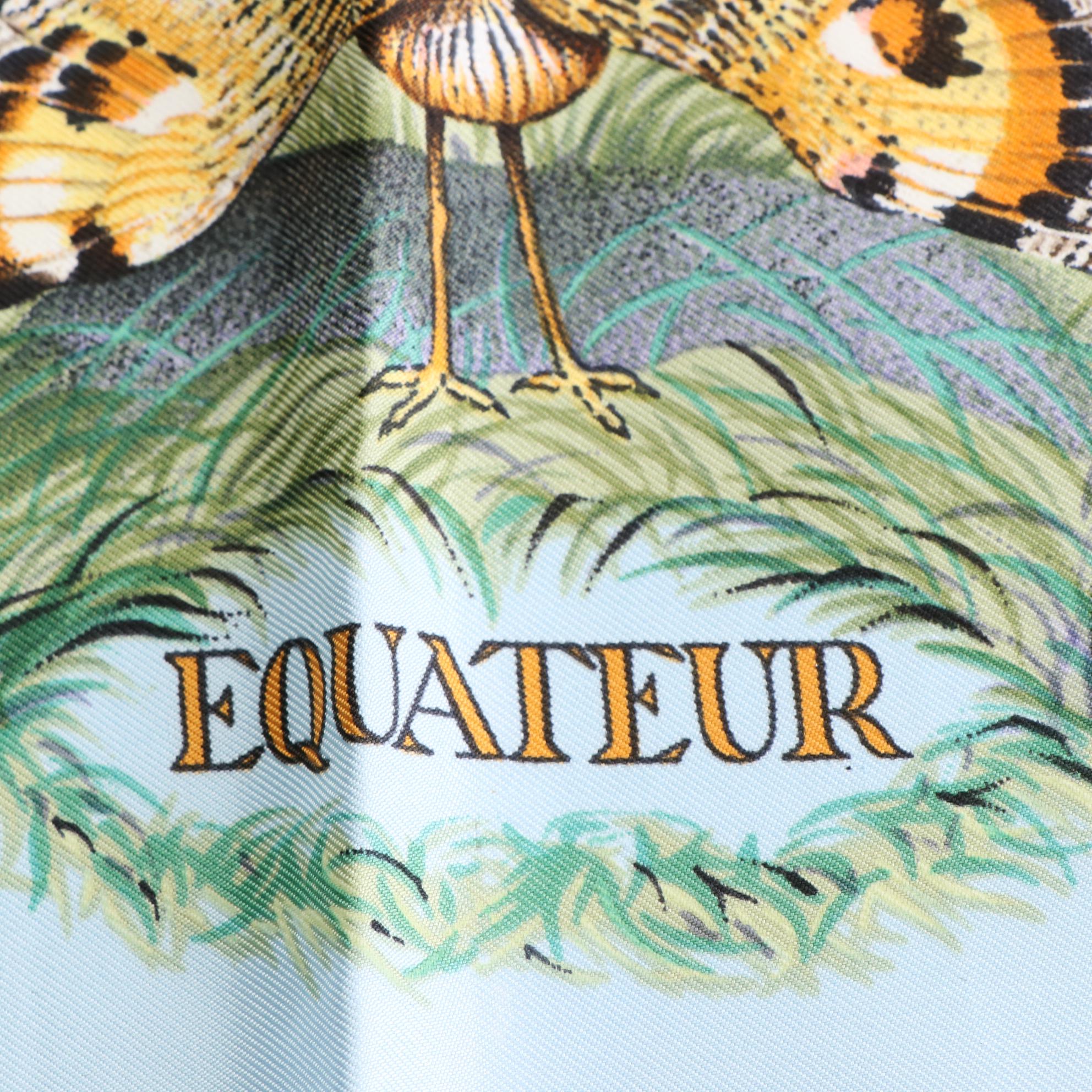 Hermès "Equateur" Silk Twill Scarf 90