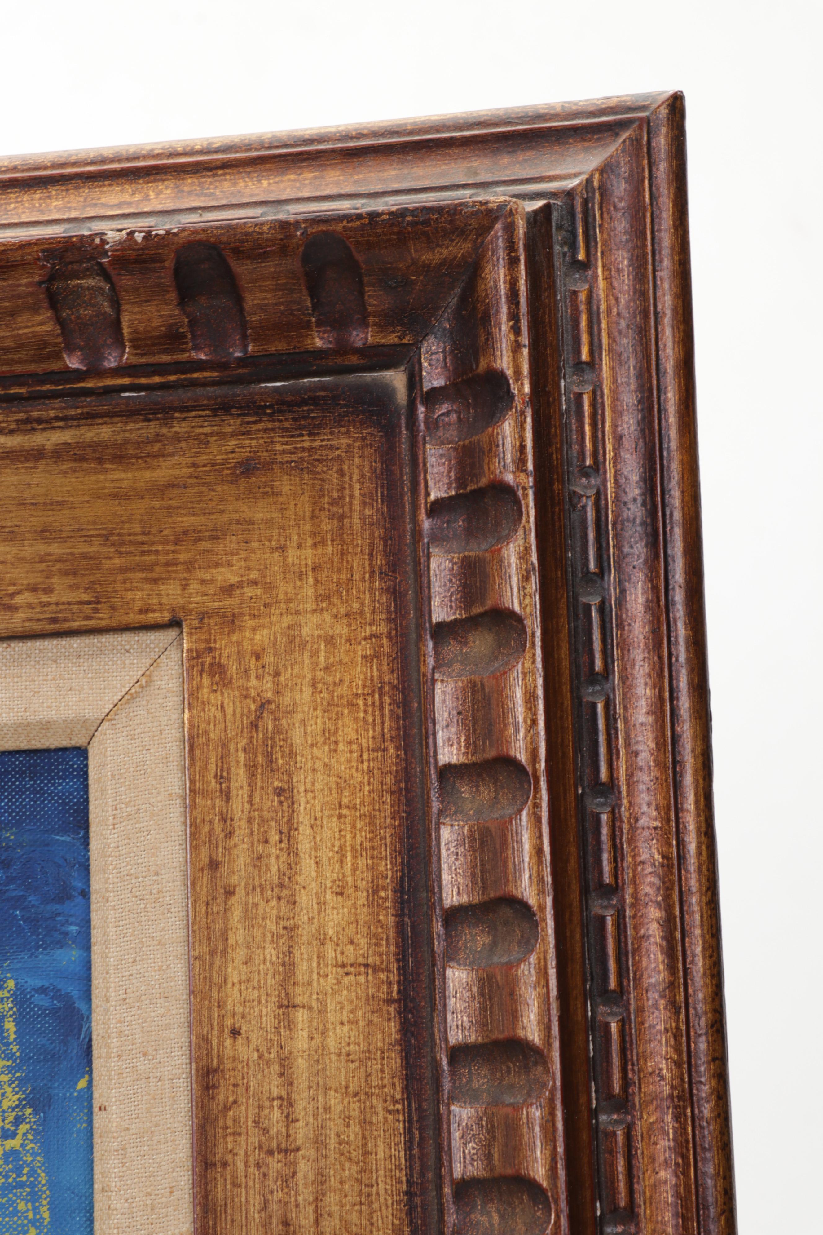 Still Life Oil Painting of Flowers in White Vase, Late 20th Century