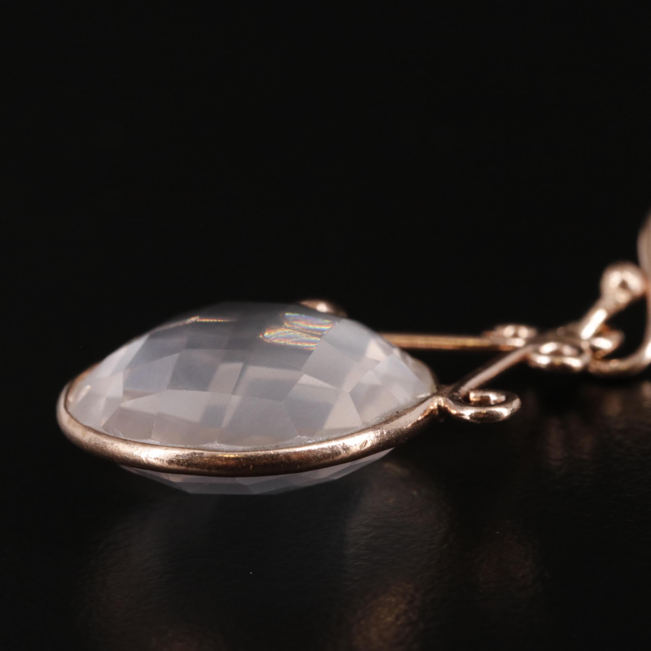 Rose Quartz Dangle Earrings