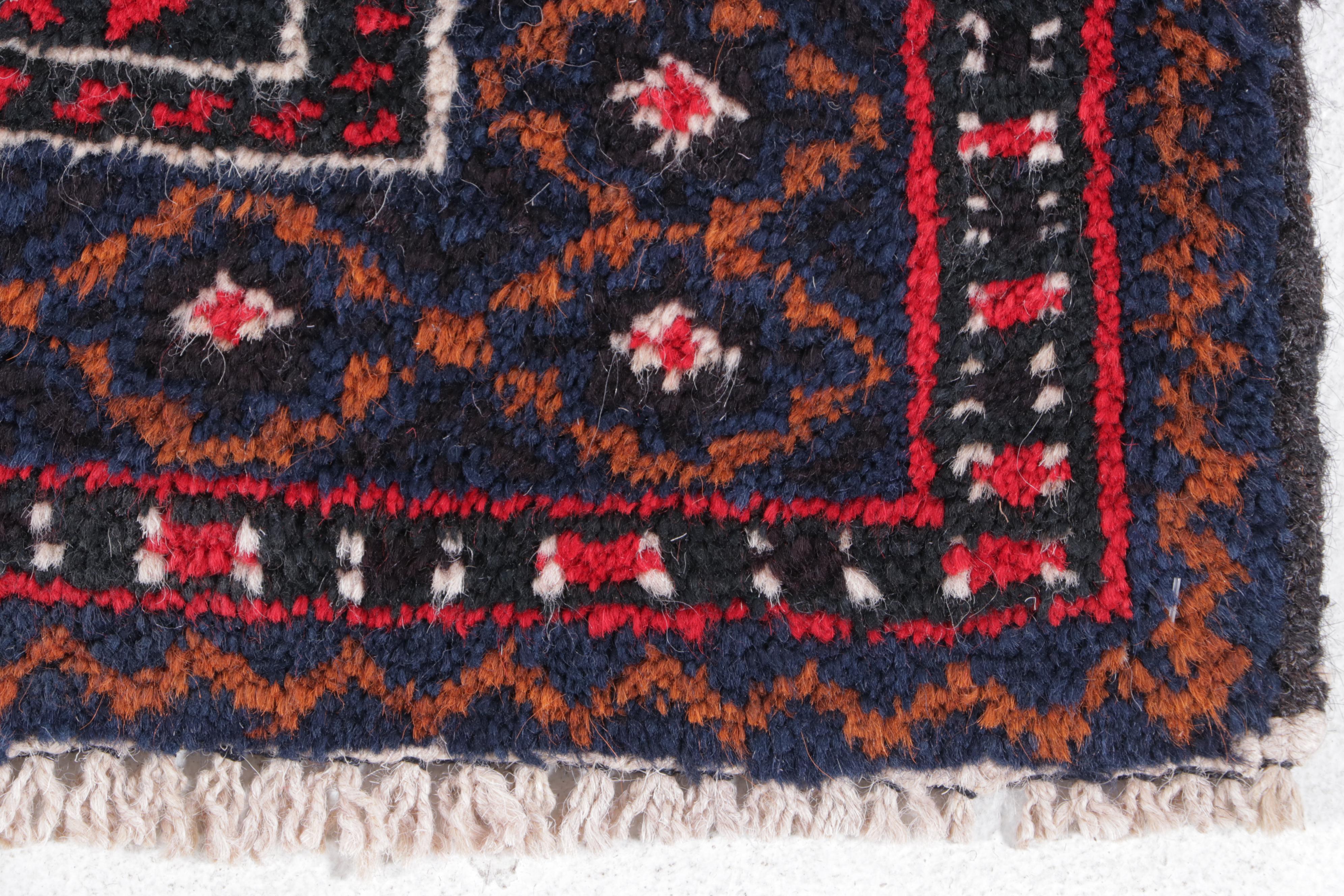 2'6 x 4'5 Hand-Knotted Afghan Baluch Prayer Rug