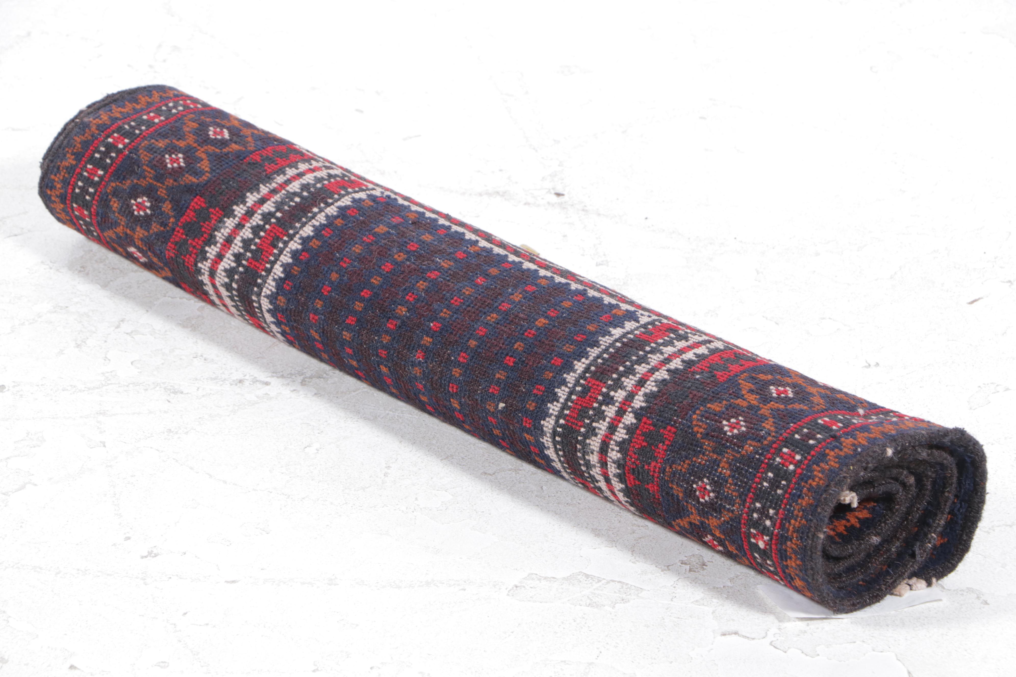 2'6 x 4'5 Hand-Knotted Afghan Baluch Prayer Rug