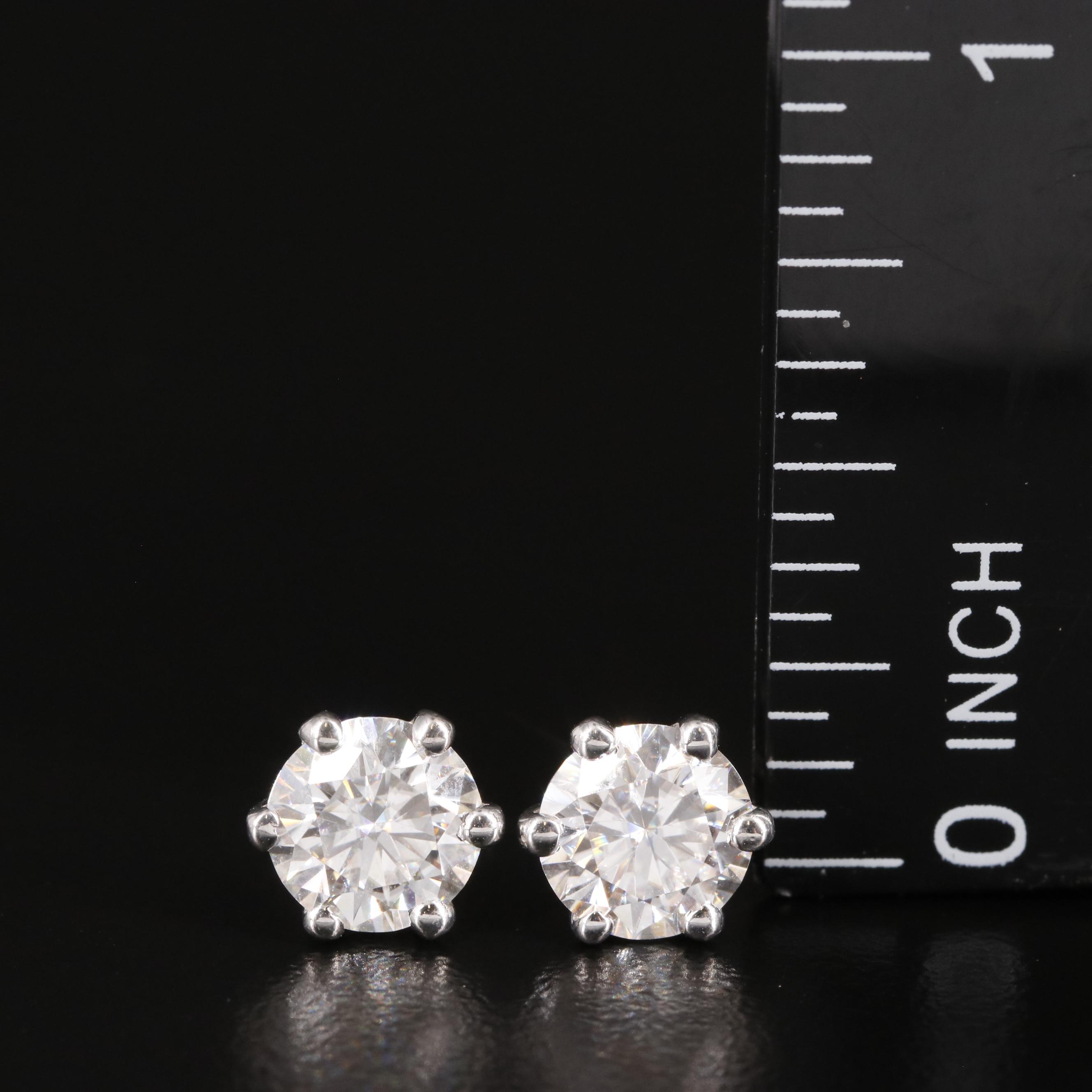 Sterling Moissanite Stud Earrings