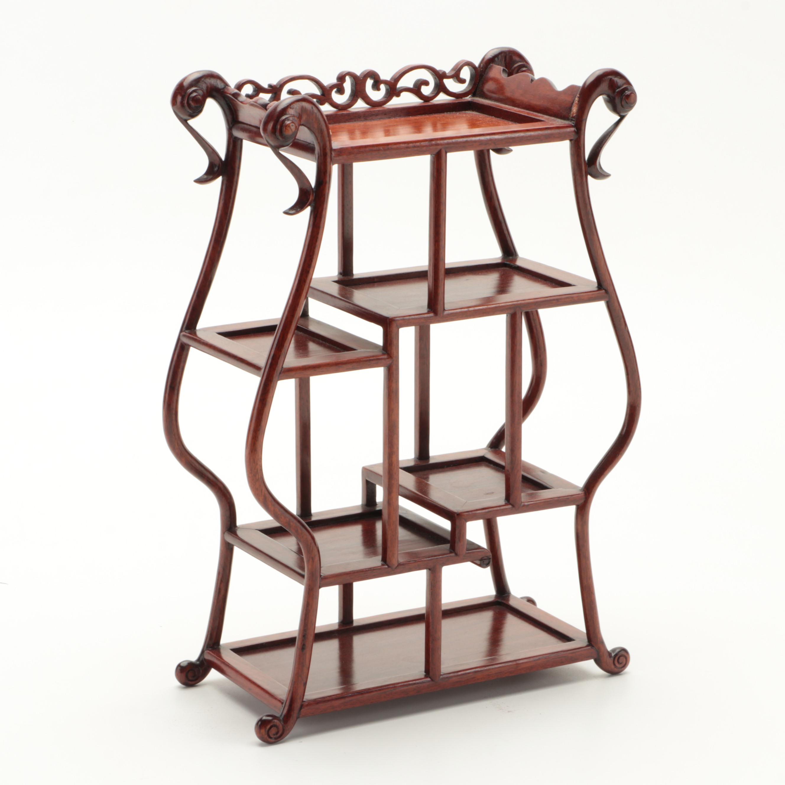 Chinese Rosewood Whatnot Shelf