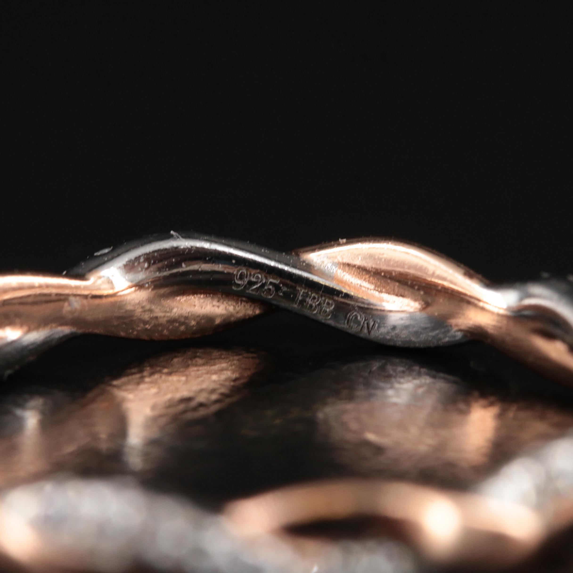 Sterling Cubic Zirconia Braided Band