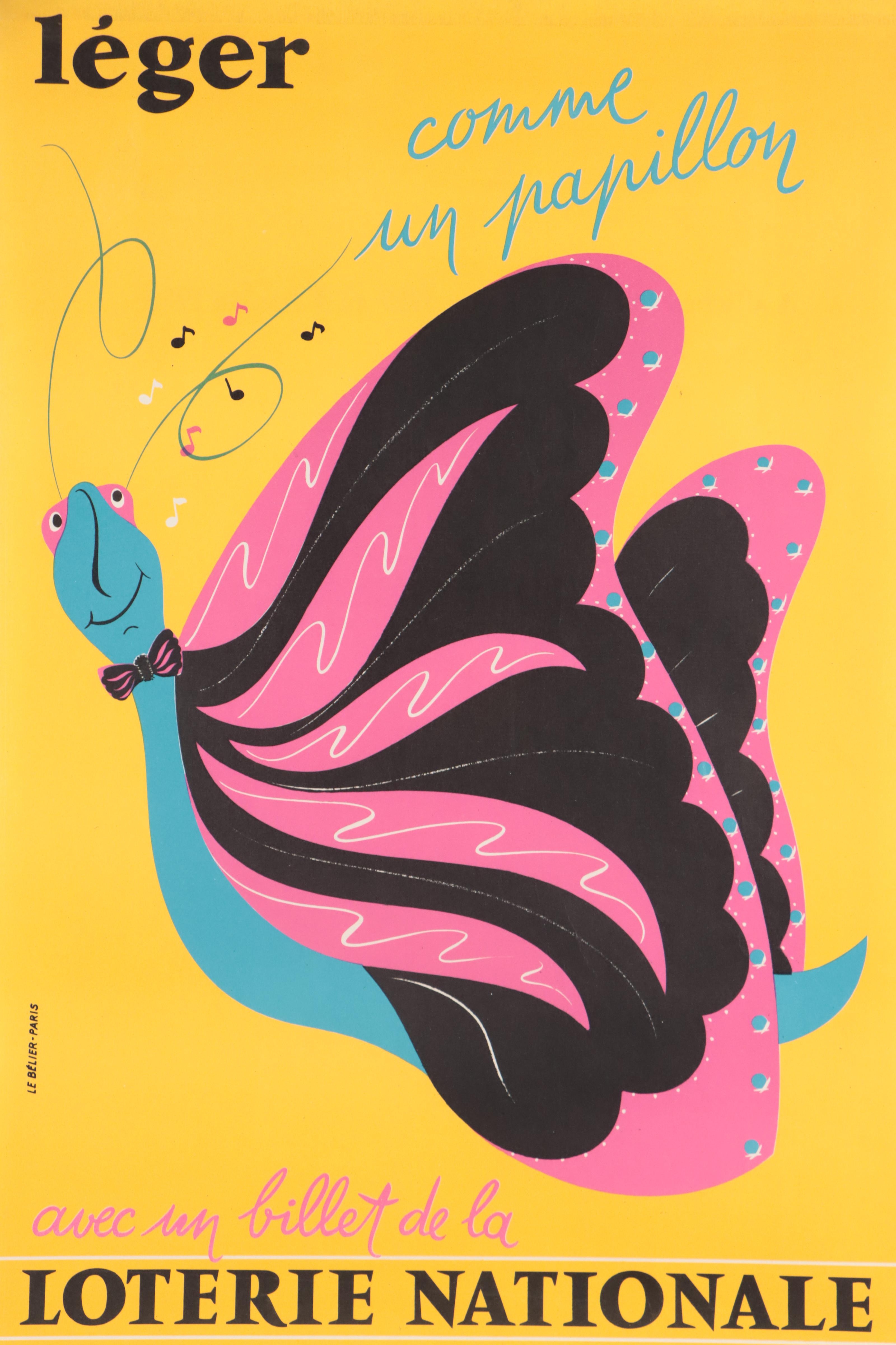 Lithograph Poster After Max Dufour "Loterie Nationale"