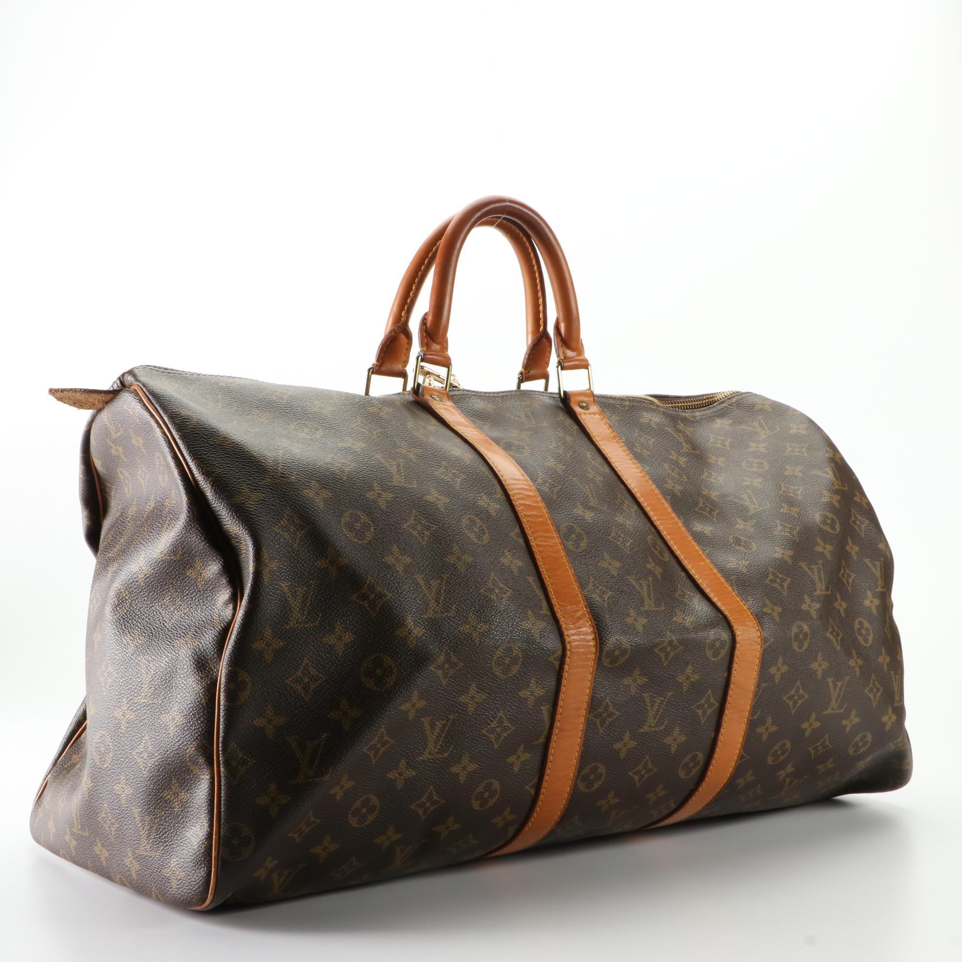 Louis Vuitton Keepall 55 in Monogram Canvas and Vachetta Leather