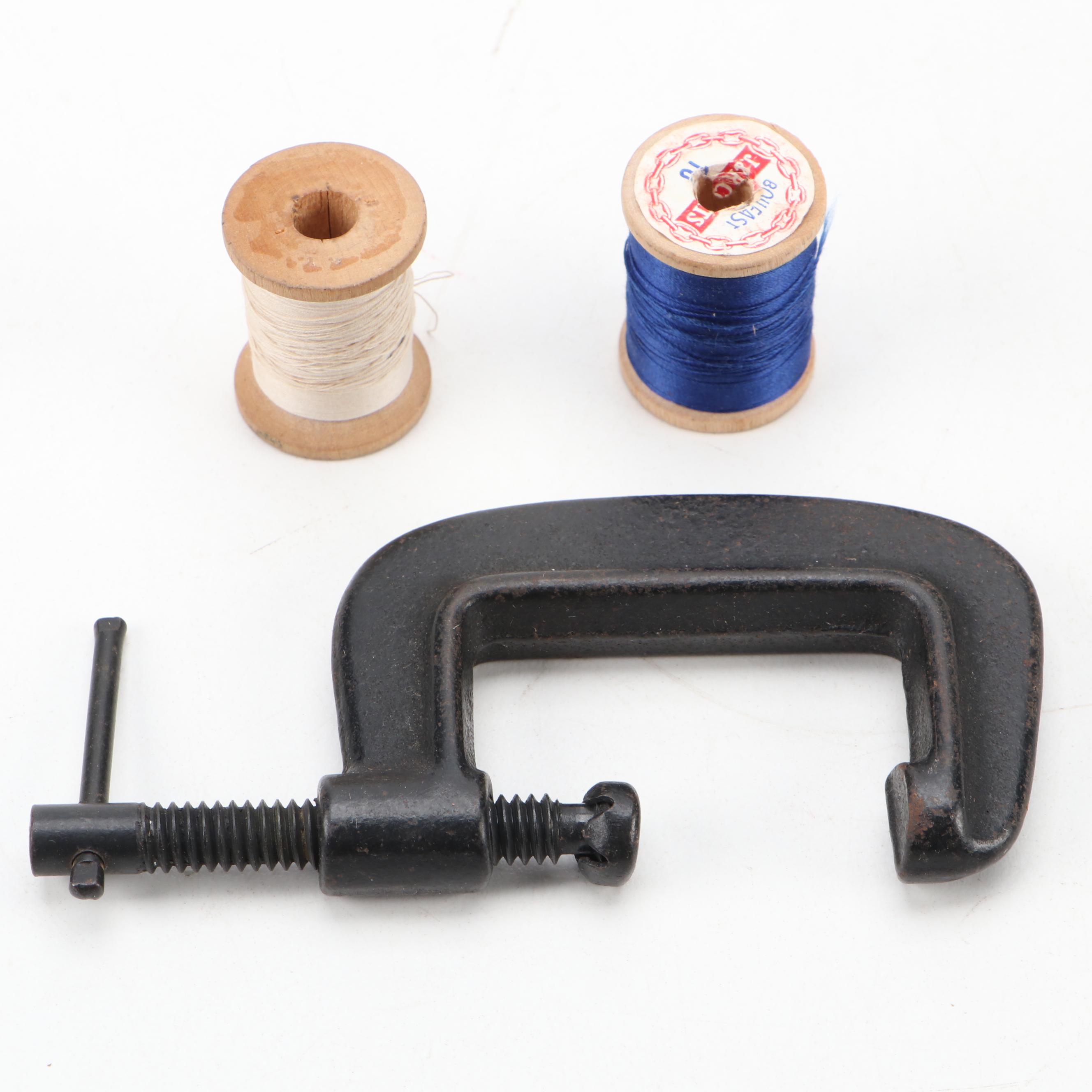 Singer Model 20 Hand Crank Child's Sewing Machine with Original Box