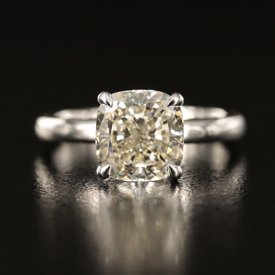 Platinum 3.71 CT Lab Grown Diamond Ring