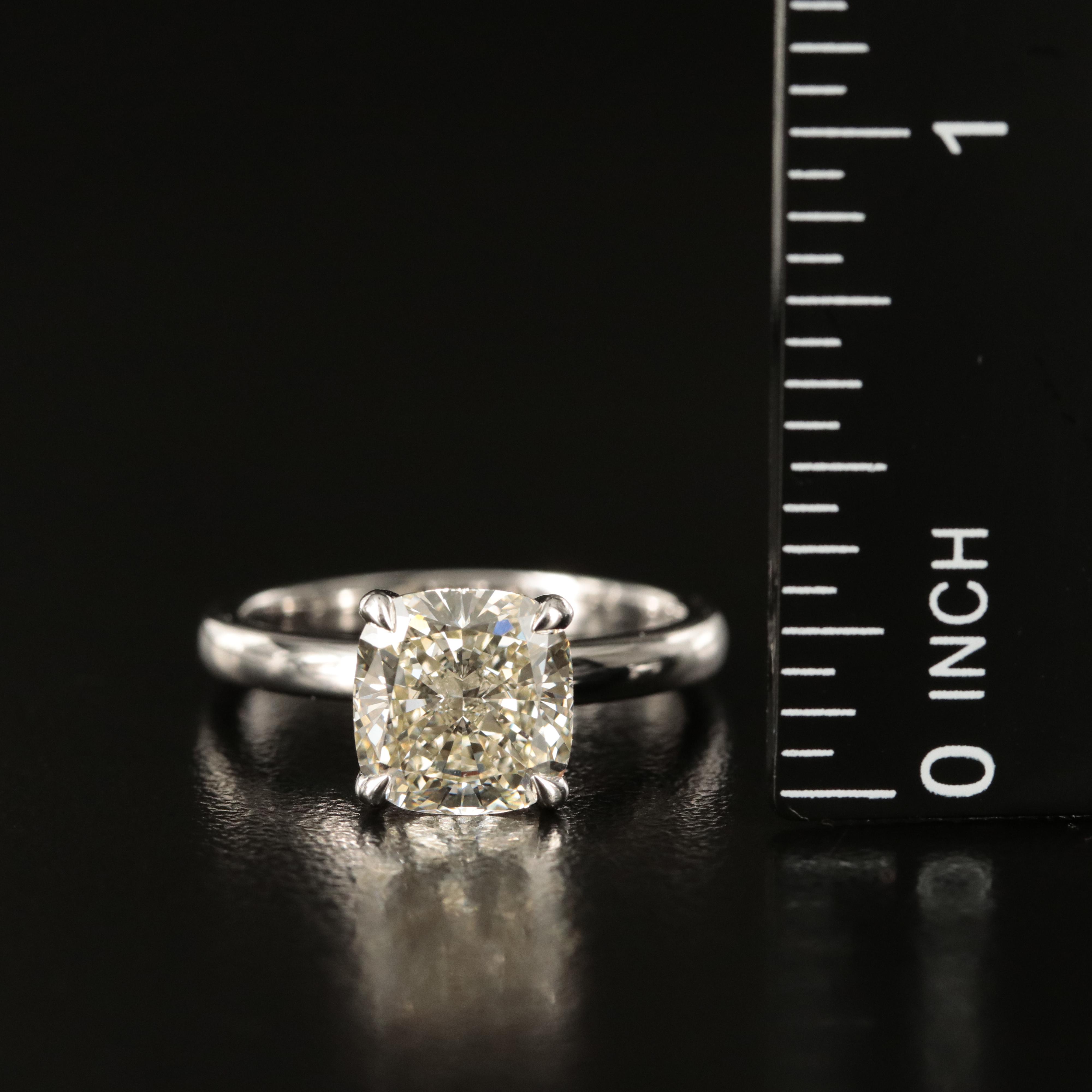 Platinum 3.71 CT Lab Grown Diamond Ring
