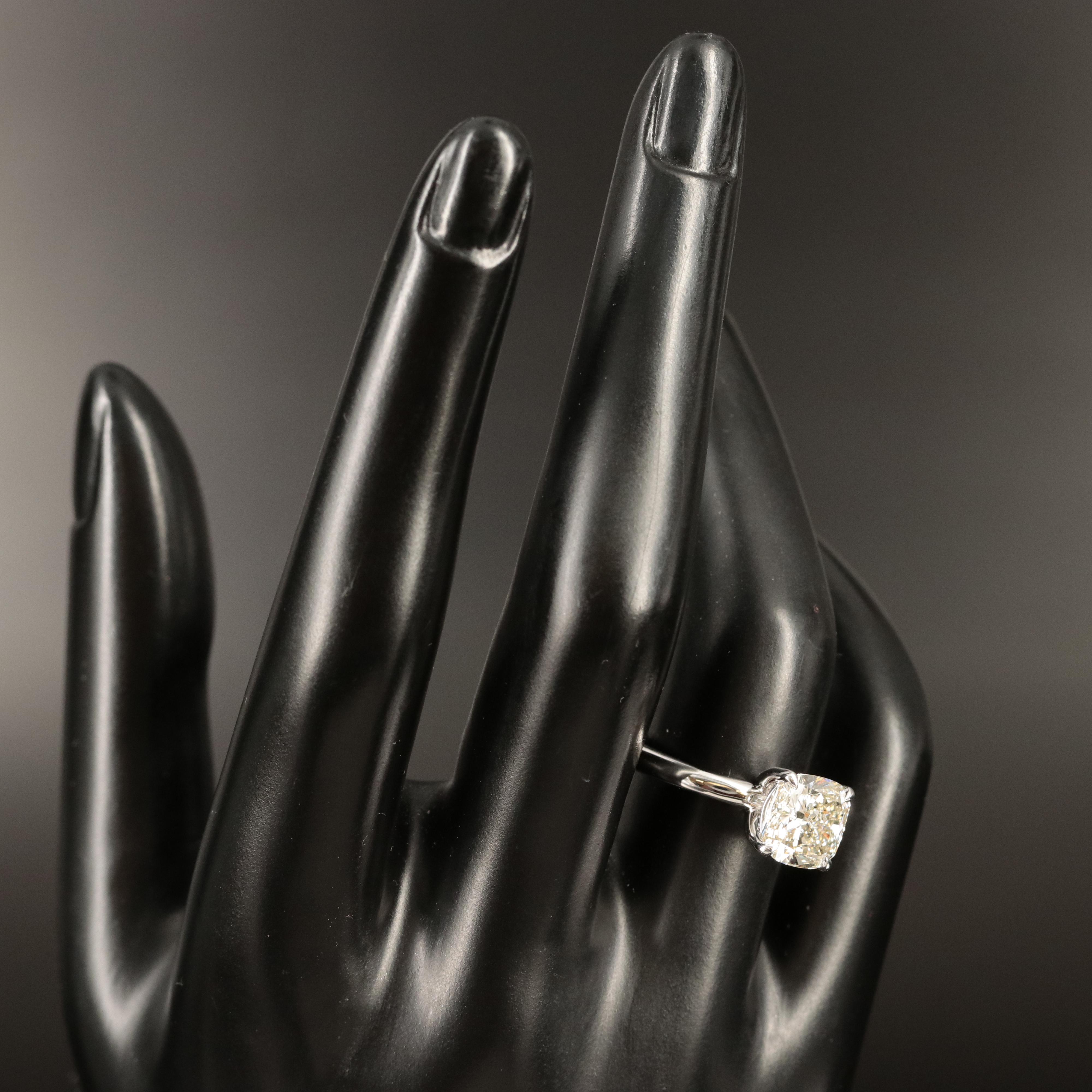 Platinum 3.71 CT Lab Grown Diamond Ring