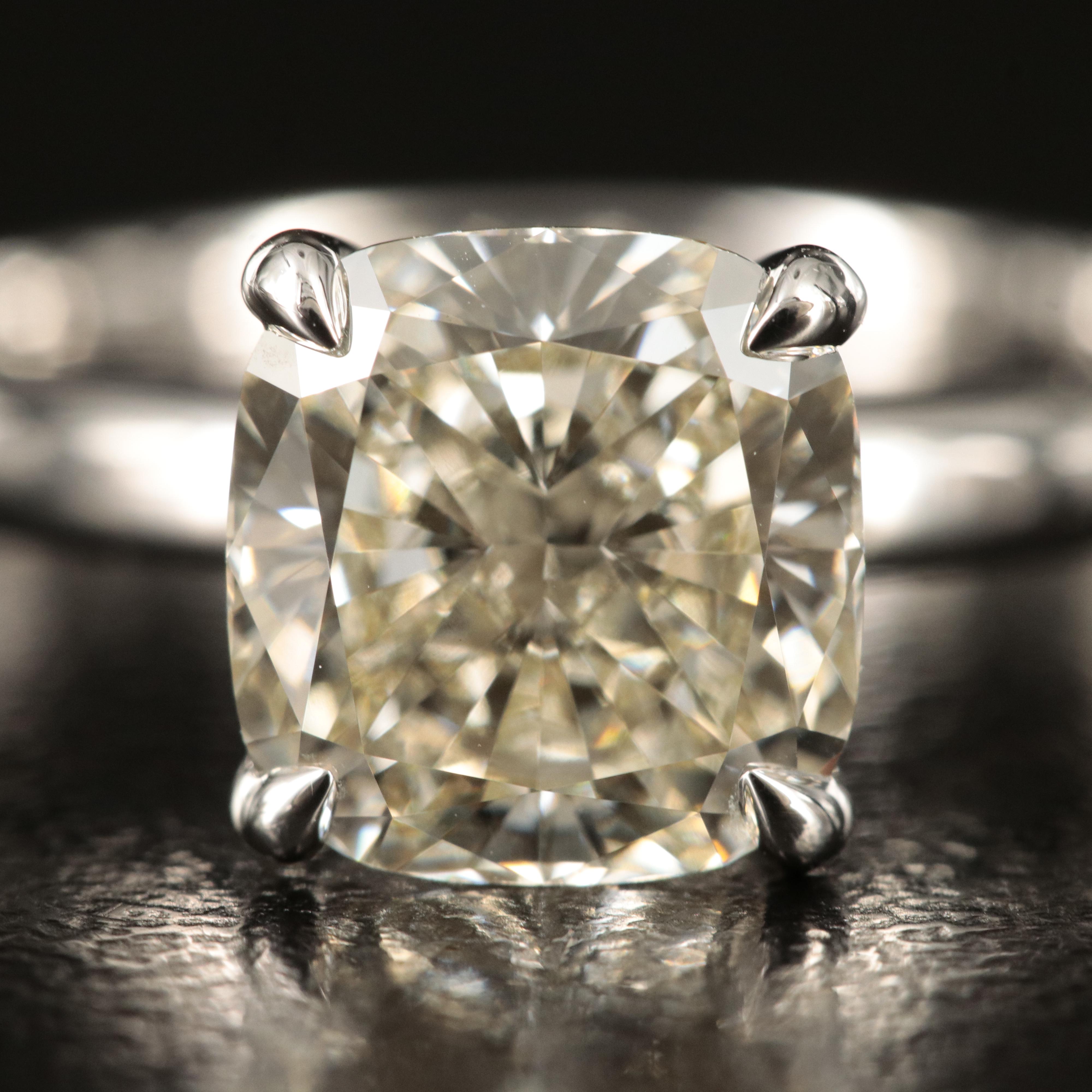 Platinum 3.71 CT Lab Grown Diamond Ring