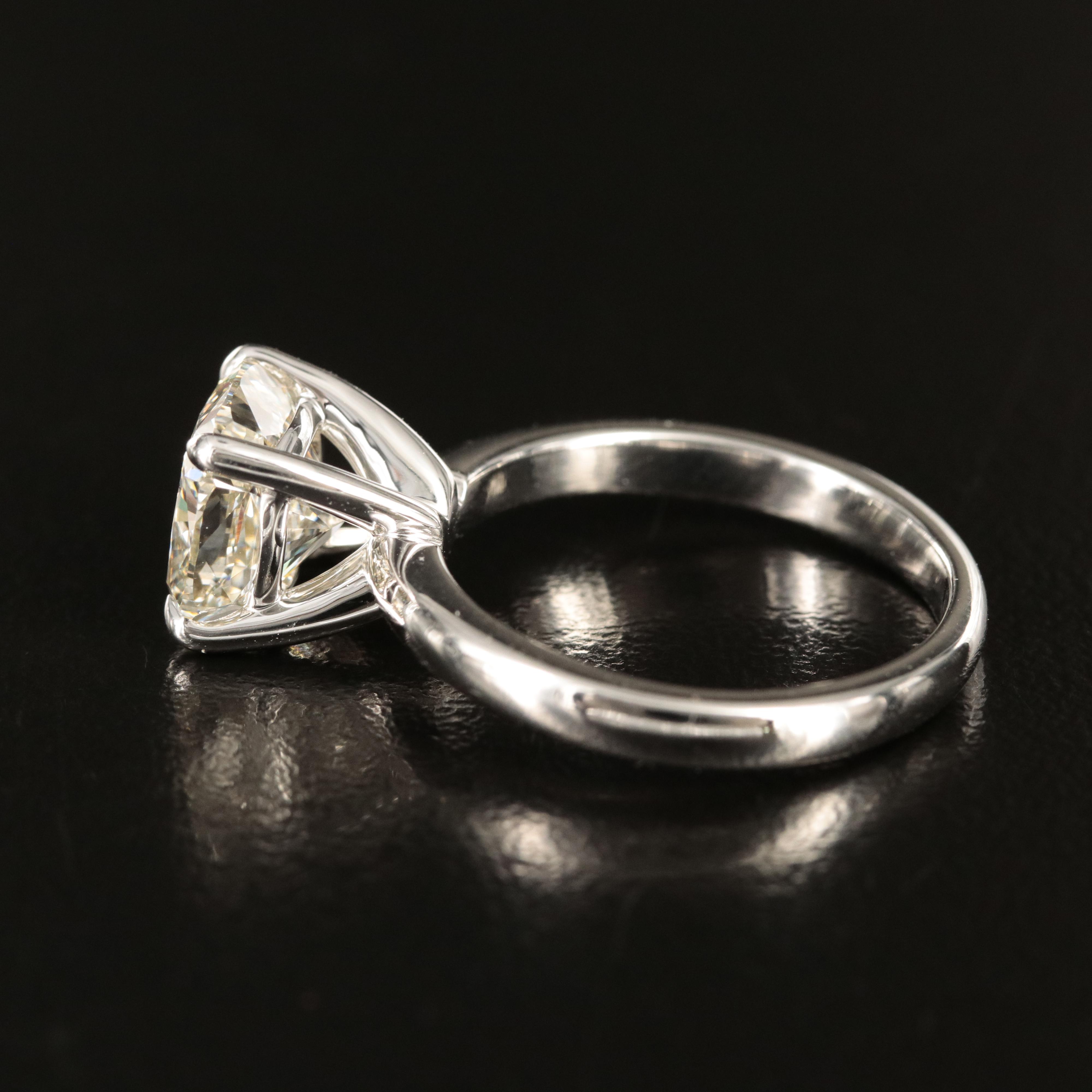 Platinum 3.71 CT Lab Grown Diamond Ring