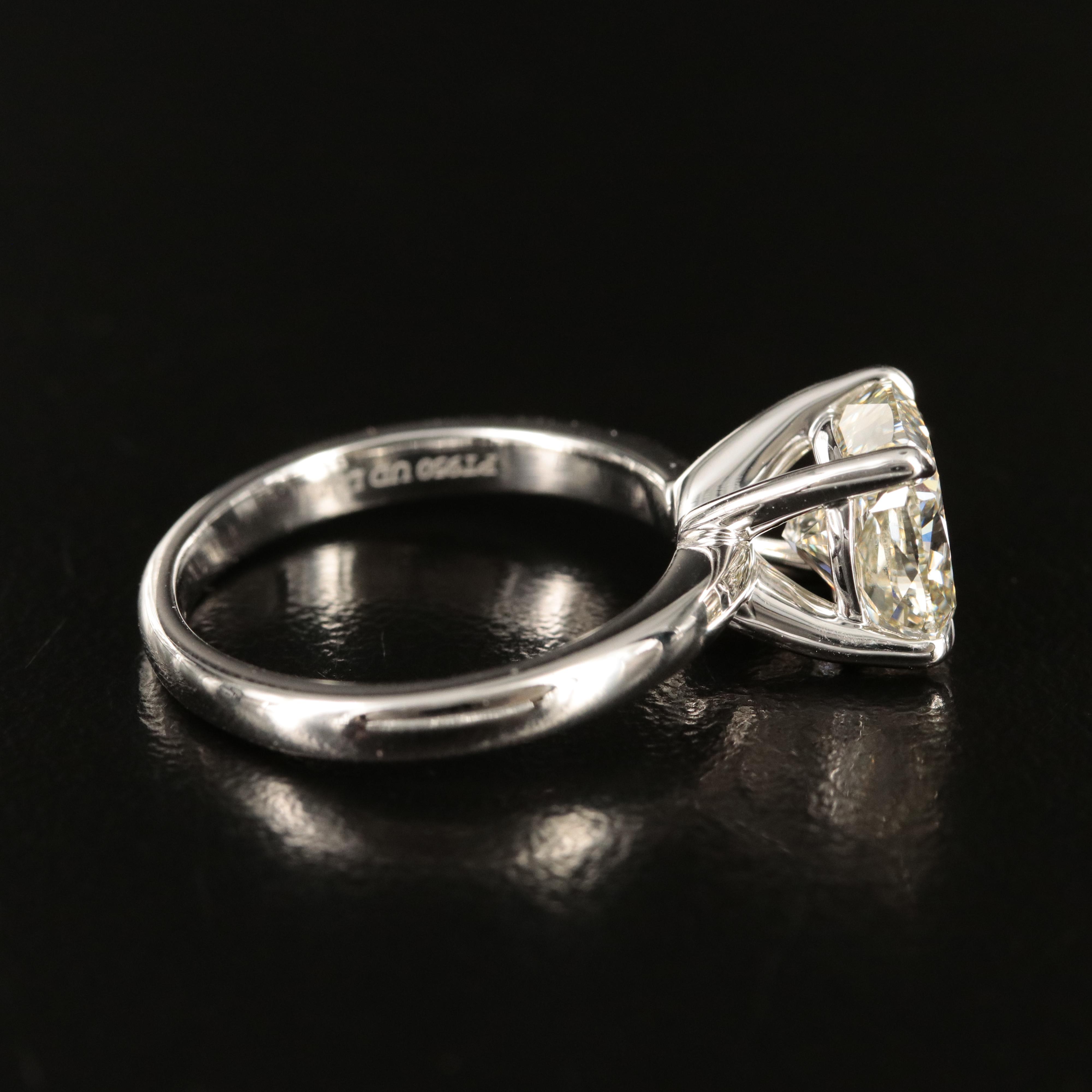 Platinum 3.71 CT Lab Grown Diamond Ring
