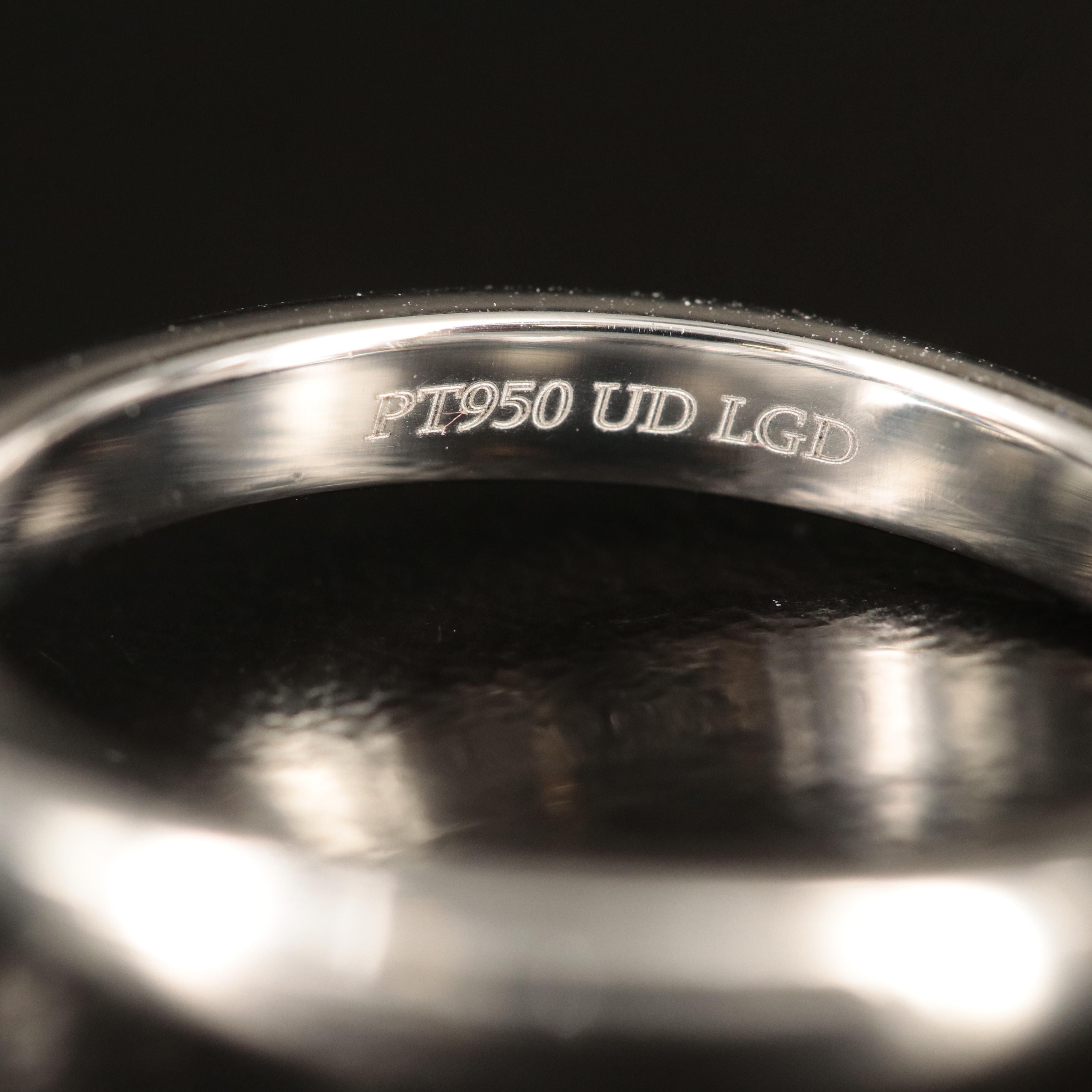 Platinum 3.71 CT Lab Grown Diamond Ring