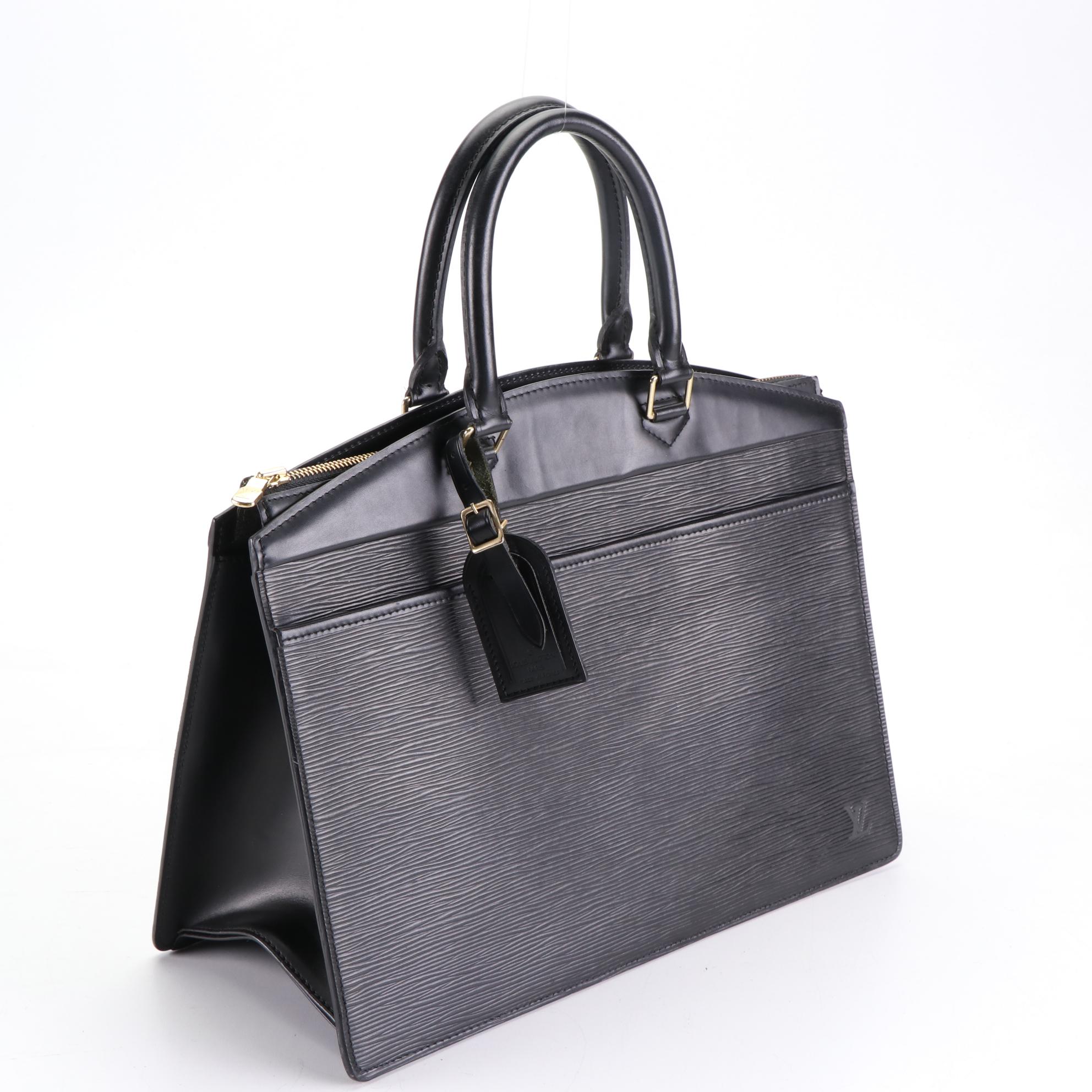Louis Vuitton Riviera Top Handle Bag in Black Epi Leather