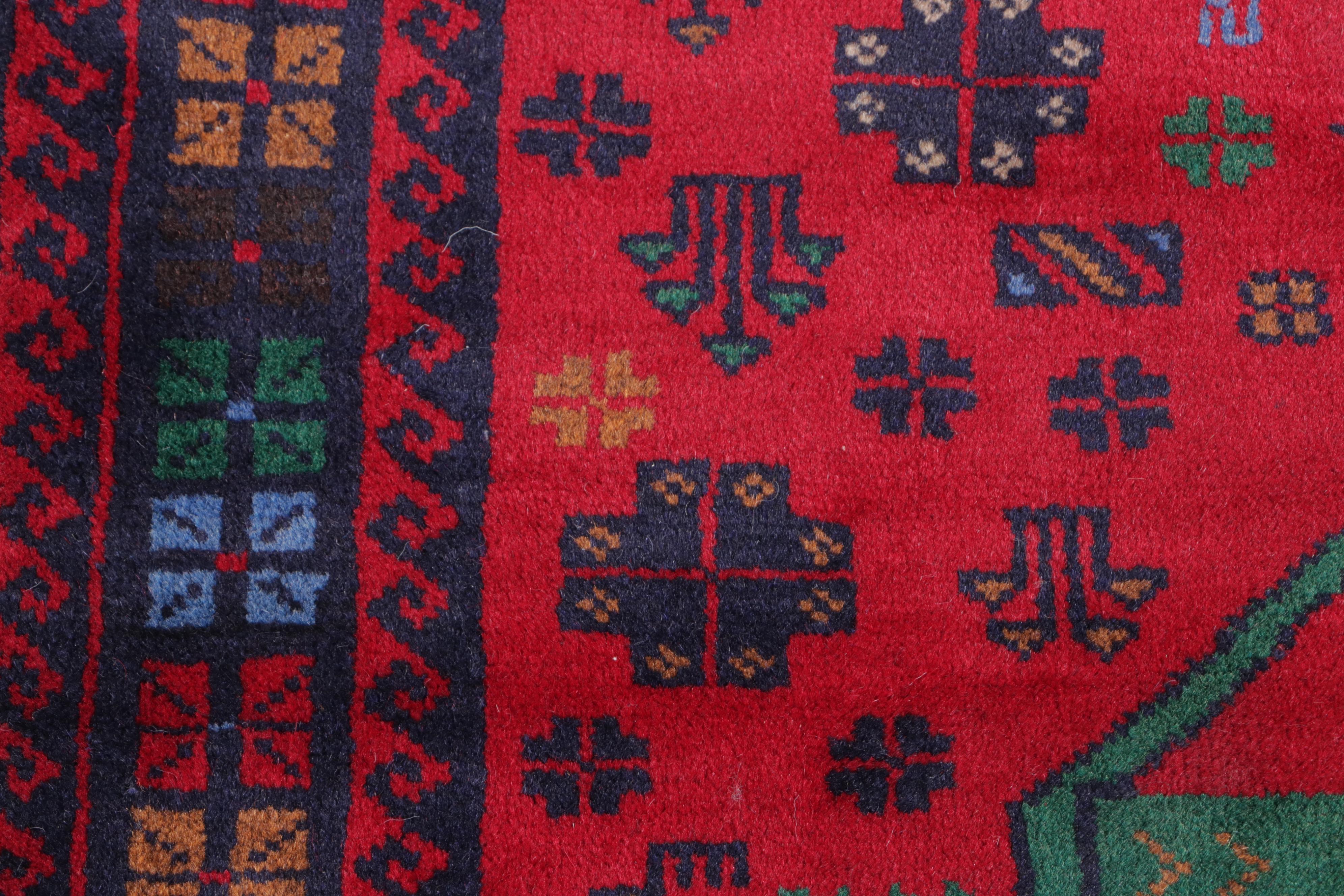 2'10 x 4'11 Hand-Knotted Afghan Taimani Accent Rug