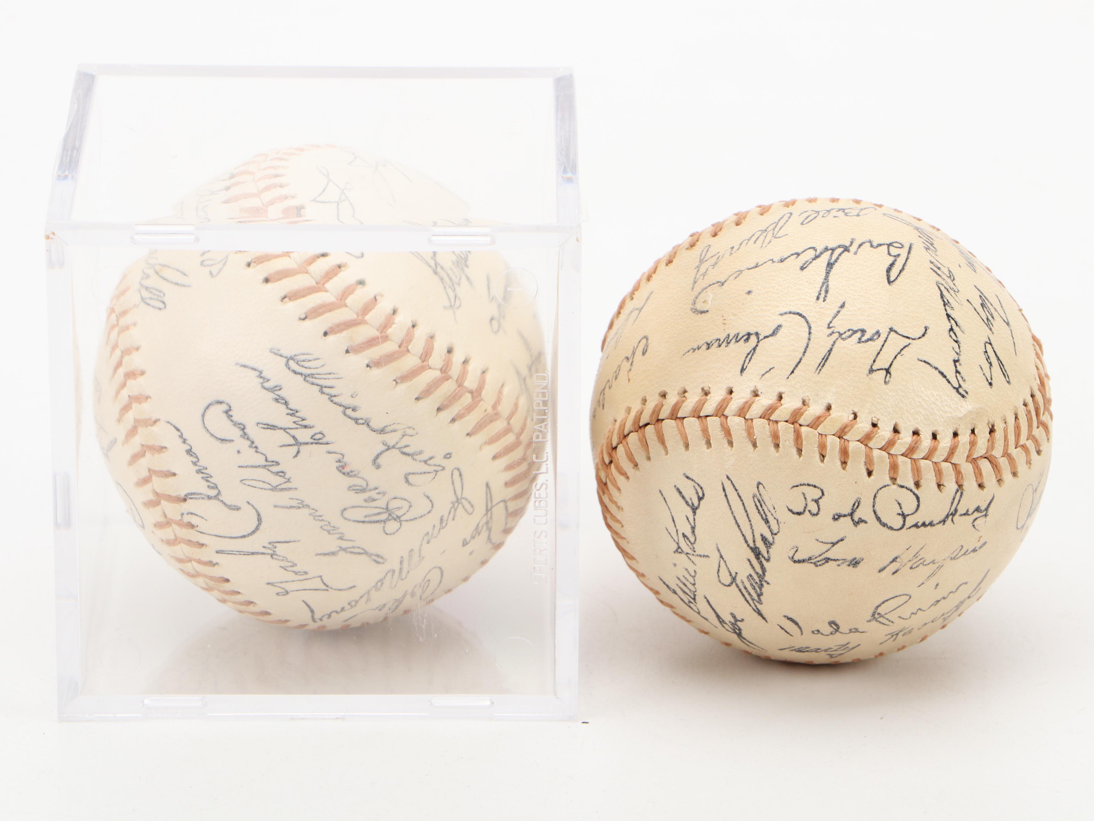 Cincinnati Reds 1975 World Series Ticket, Pennant, Facsimile Baseballs and More