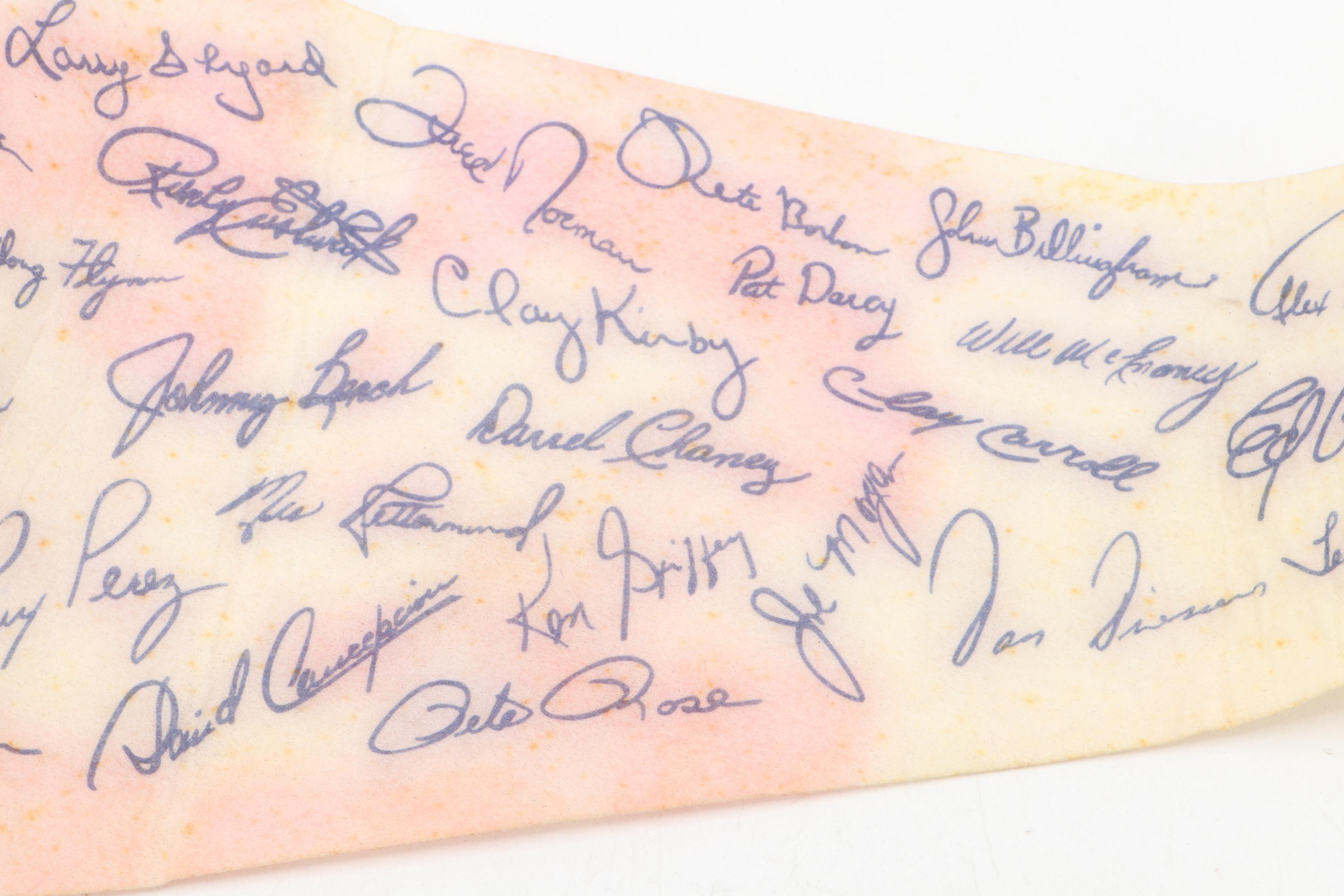 Cincinnati Reds 1975 World Series Ticket, Pennant, Facsimile Baseballs and More