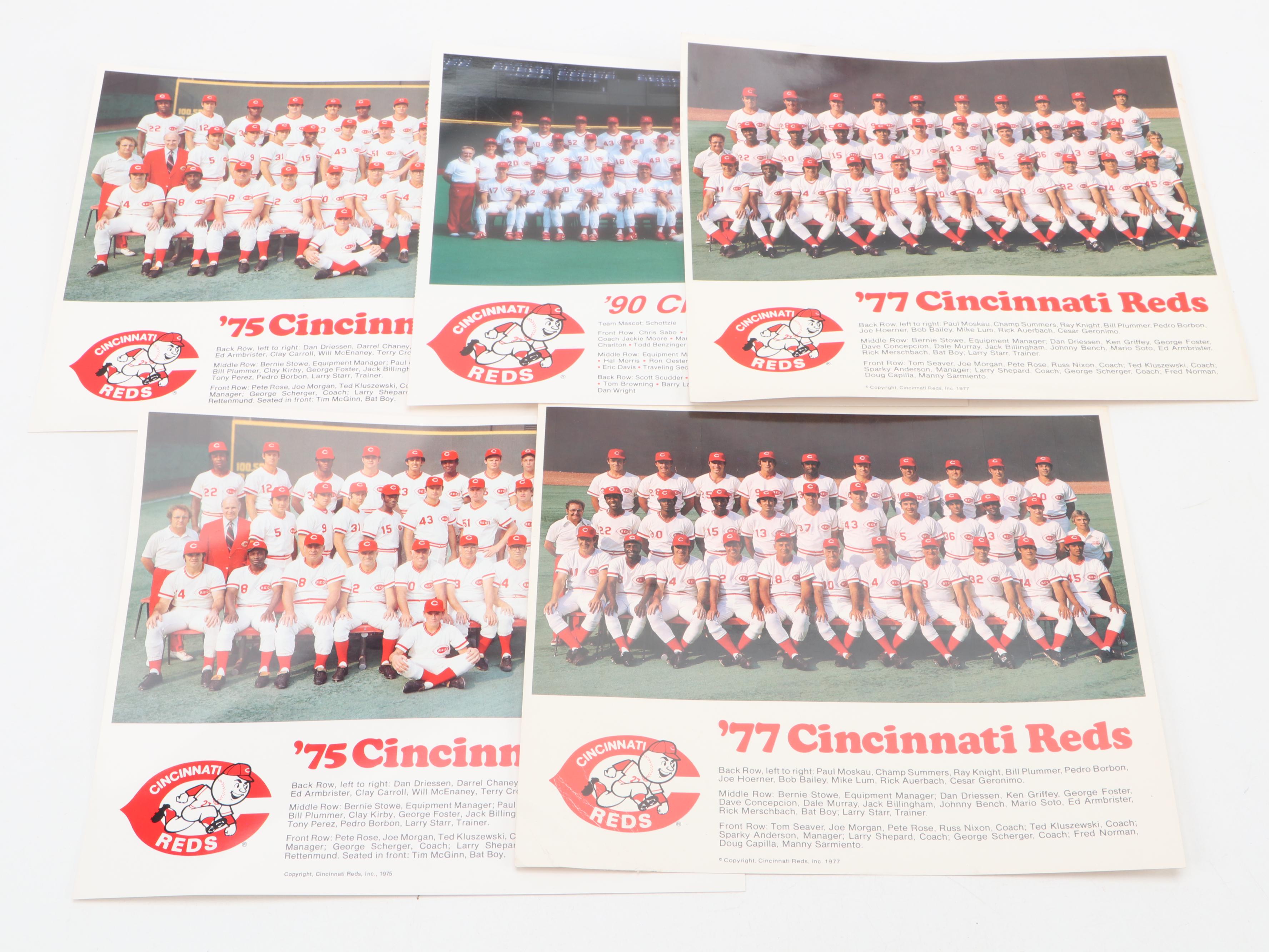Cincinnati Reds 1975 World Series Ticket, Pennant, Facsimile Baseballs and More