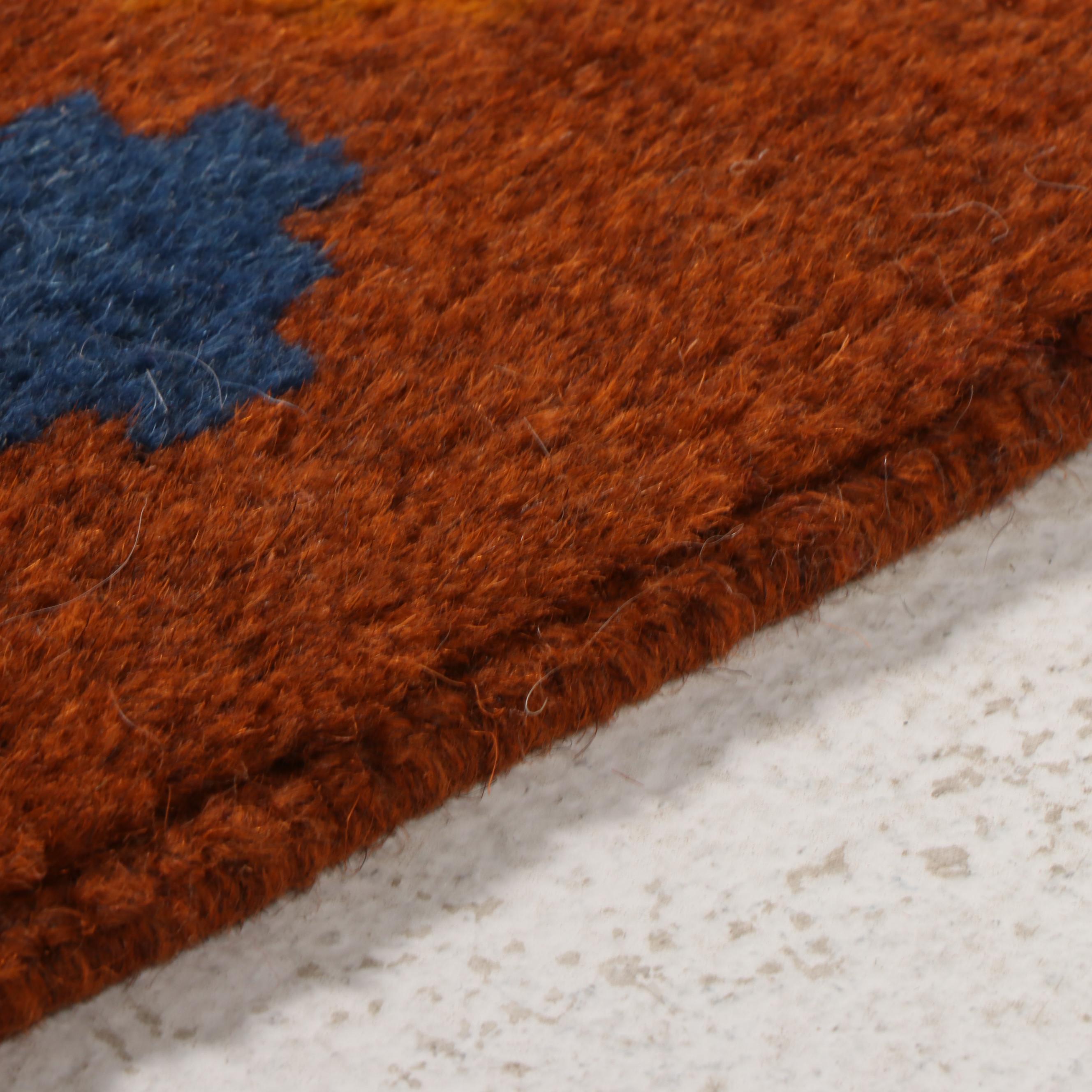 2'10 x 4'2 Hand-Knotted Persian Gabbeh Accent Rug