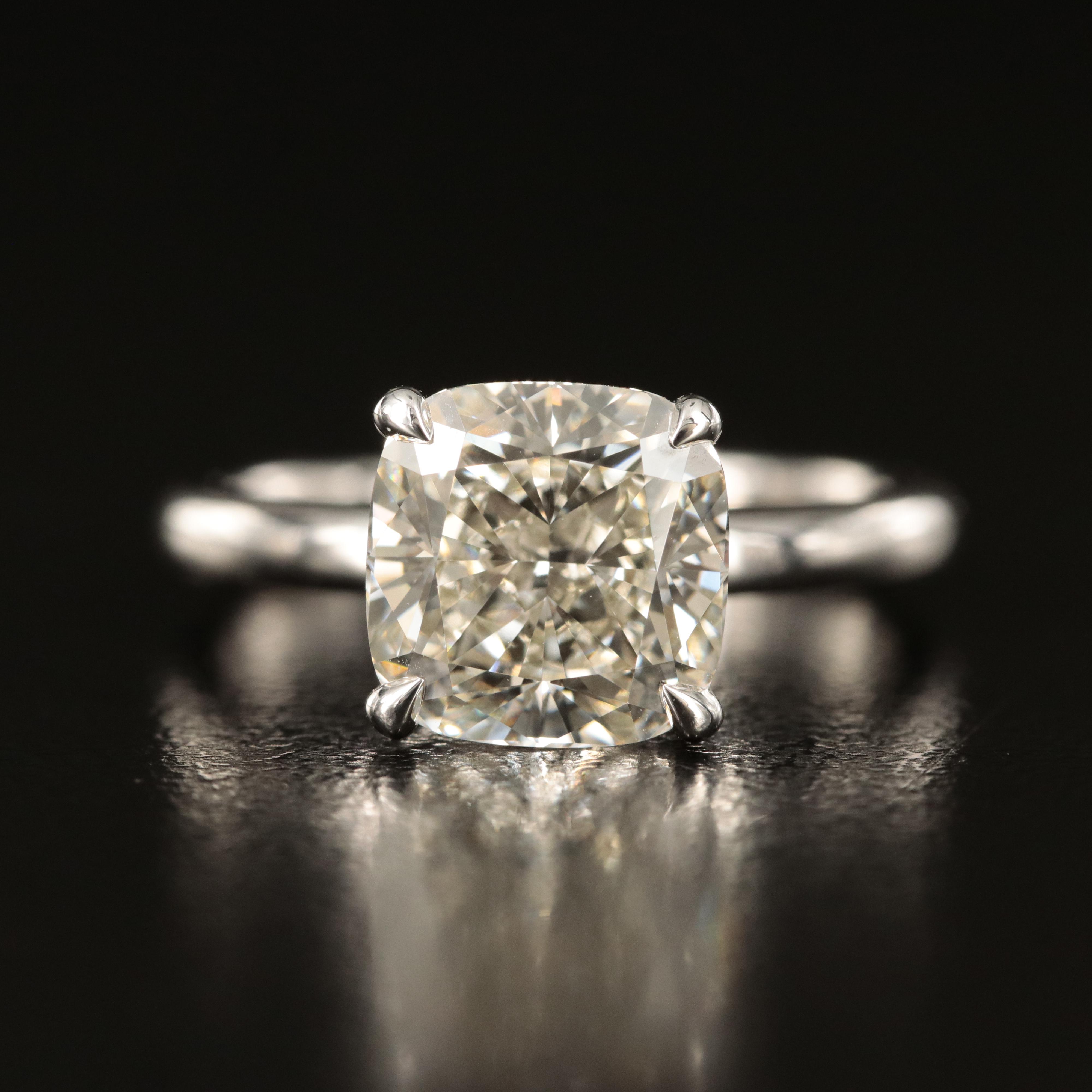 Platinum 3.89 CT Lab Grown Diamond Ring