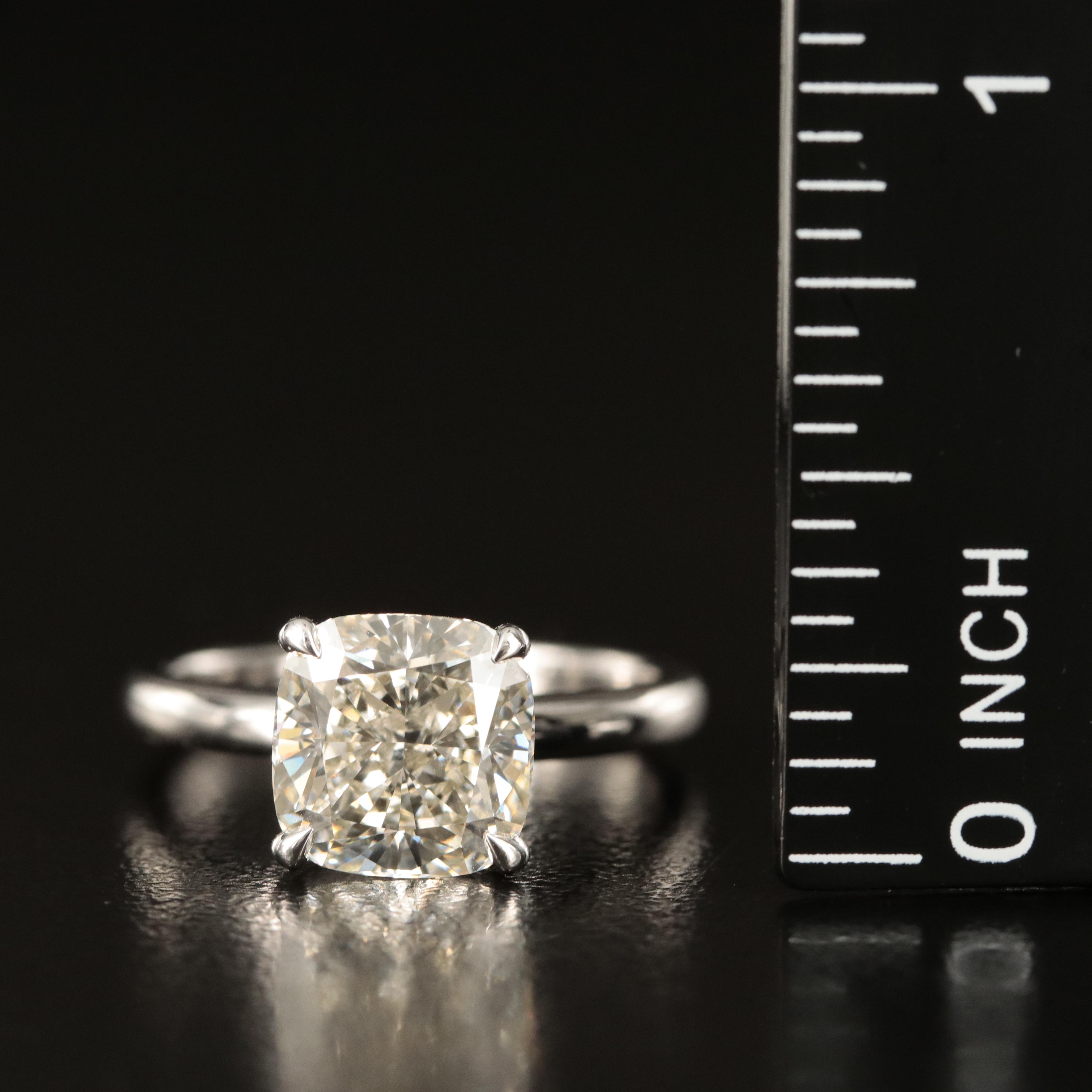 Platinum 3.89 CT Lab Grown Diamond Ring