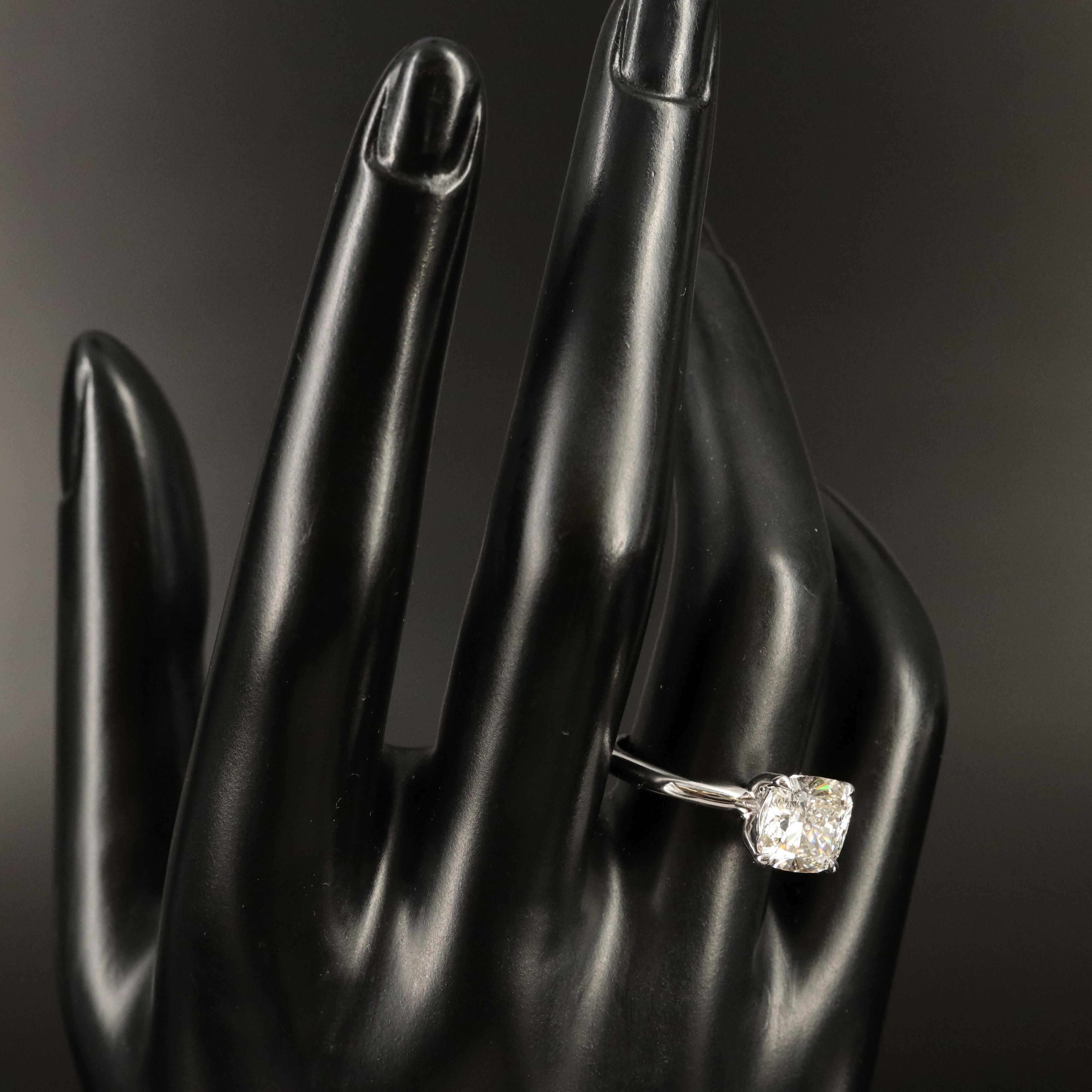 Platinum 3.89 CT Lab Grown Diamond Ring