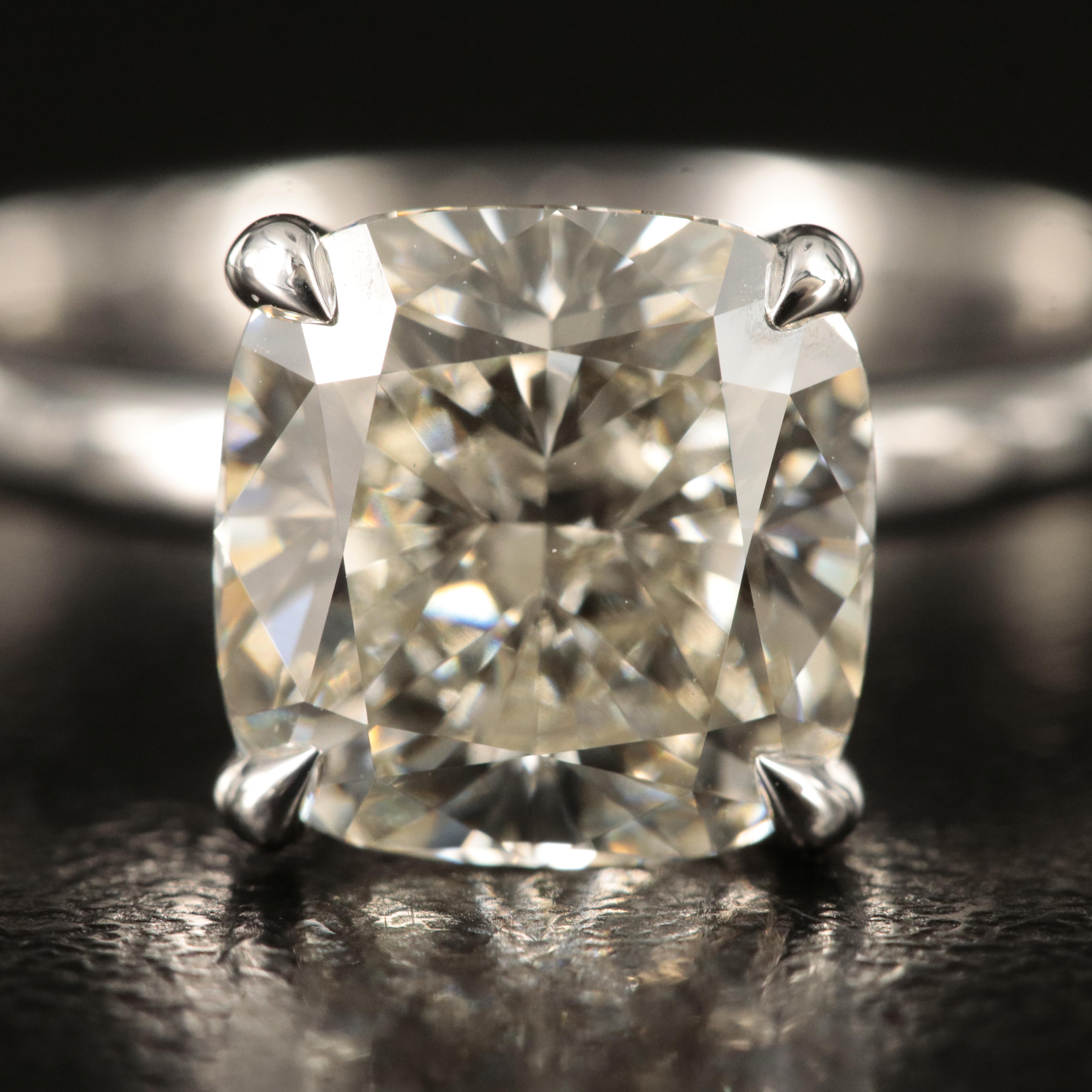 Platinum 3.89 CT Lab Grown Diamond Ring