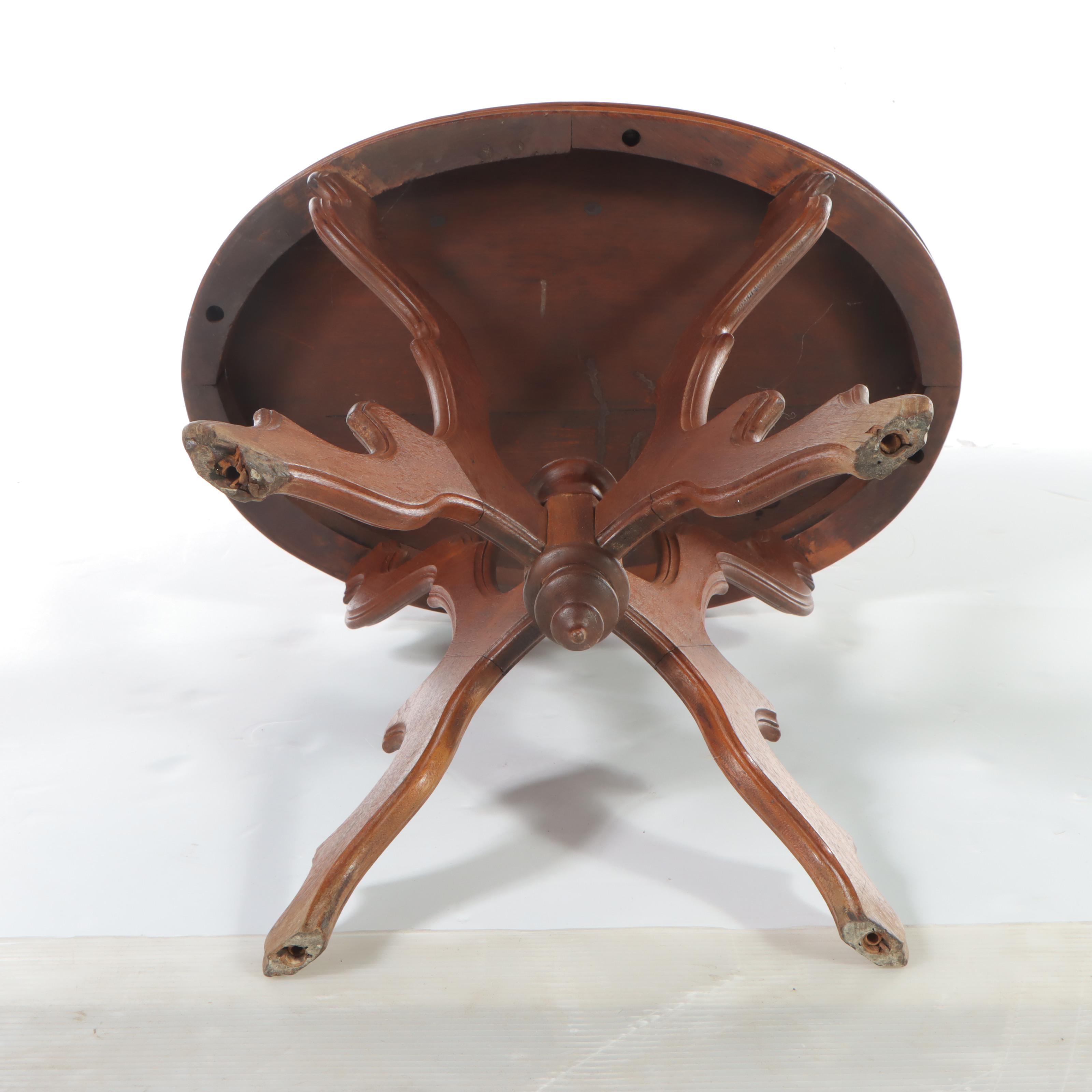 Victorian Walnut Side Table, Late 19th Century