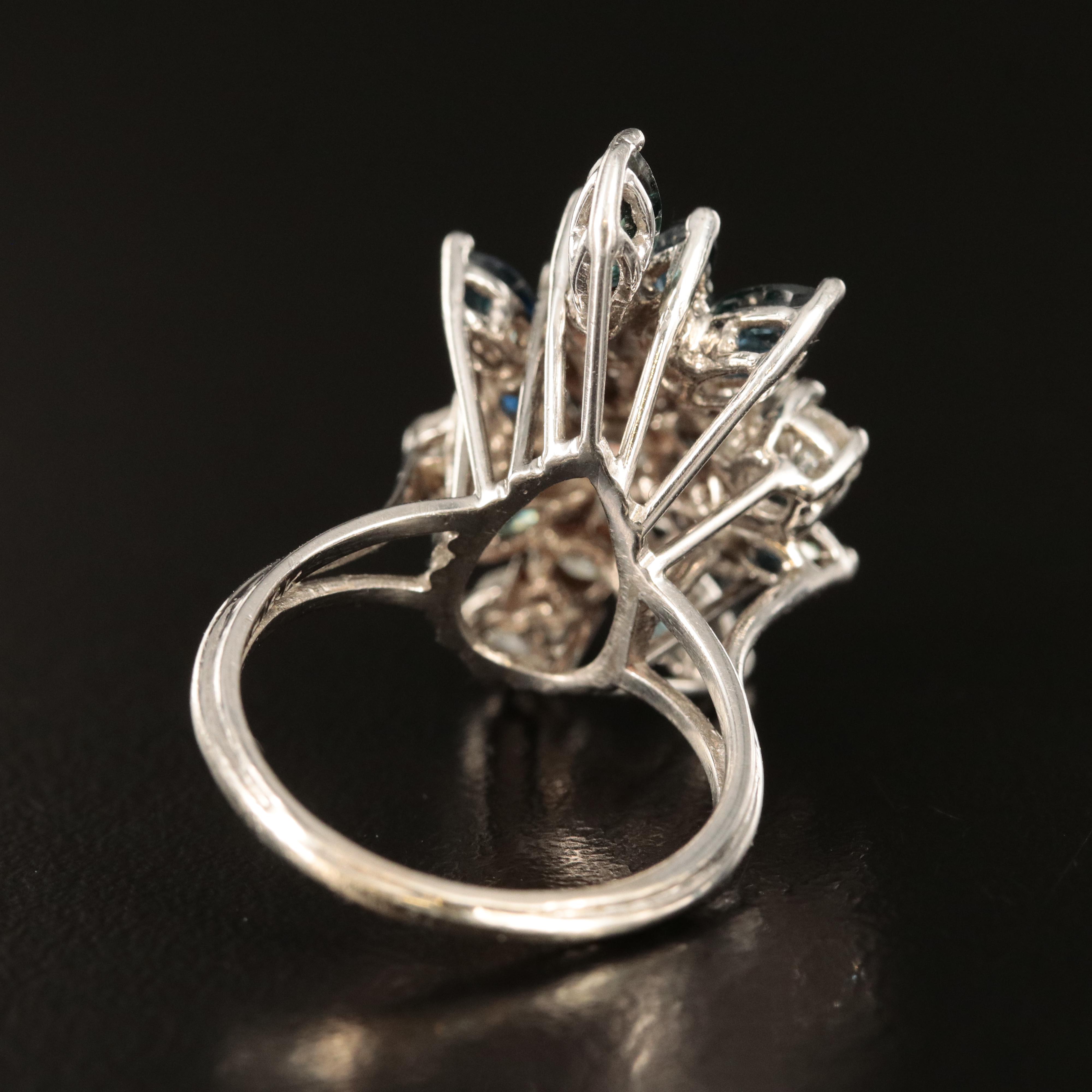 14K Diamond and Sapphire Ring