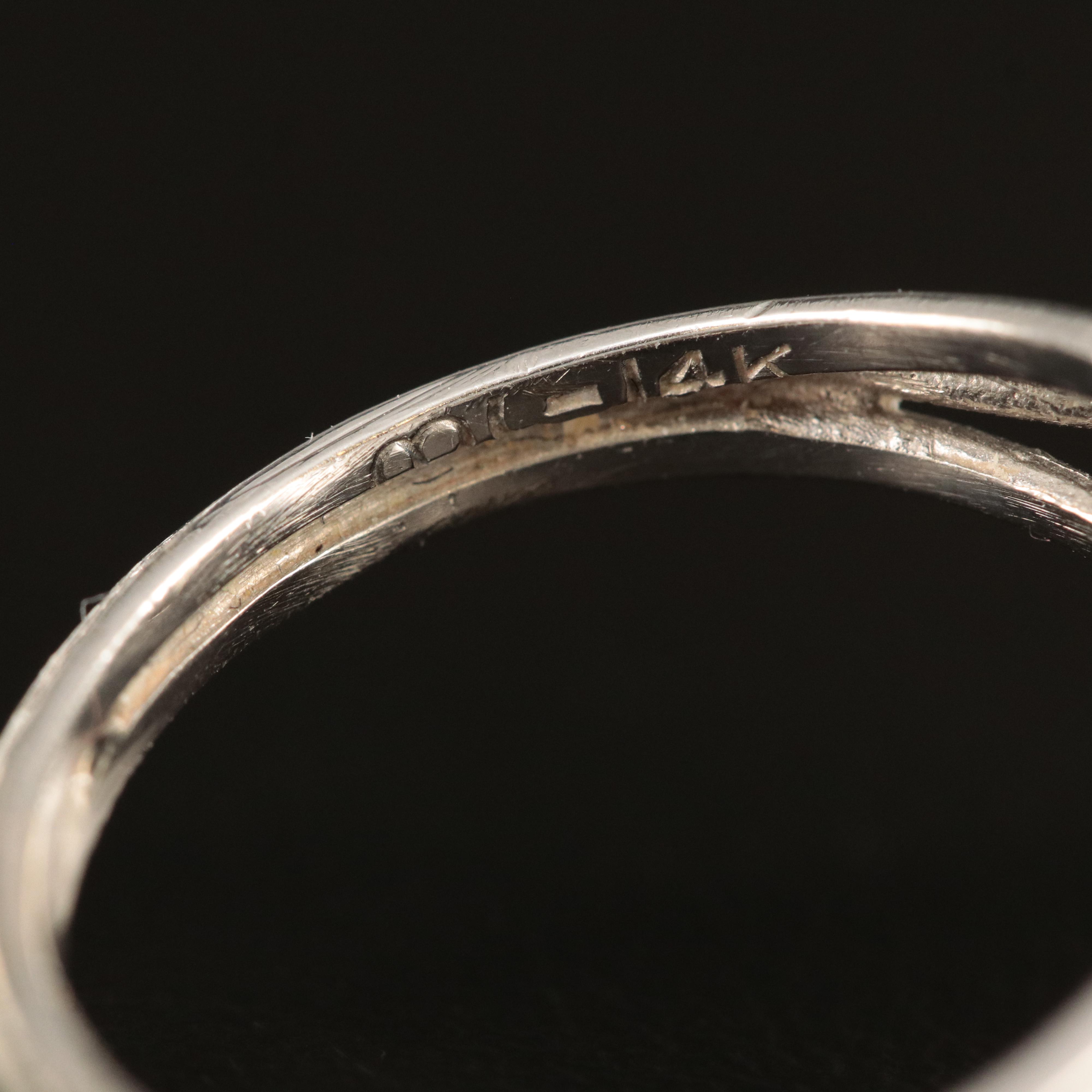 14K Diamond and Sapphire Ring