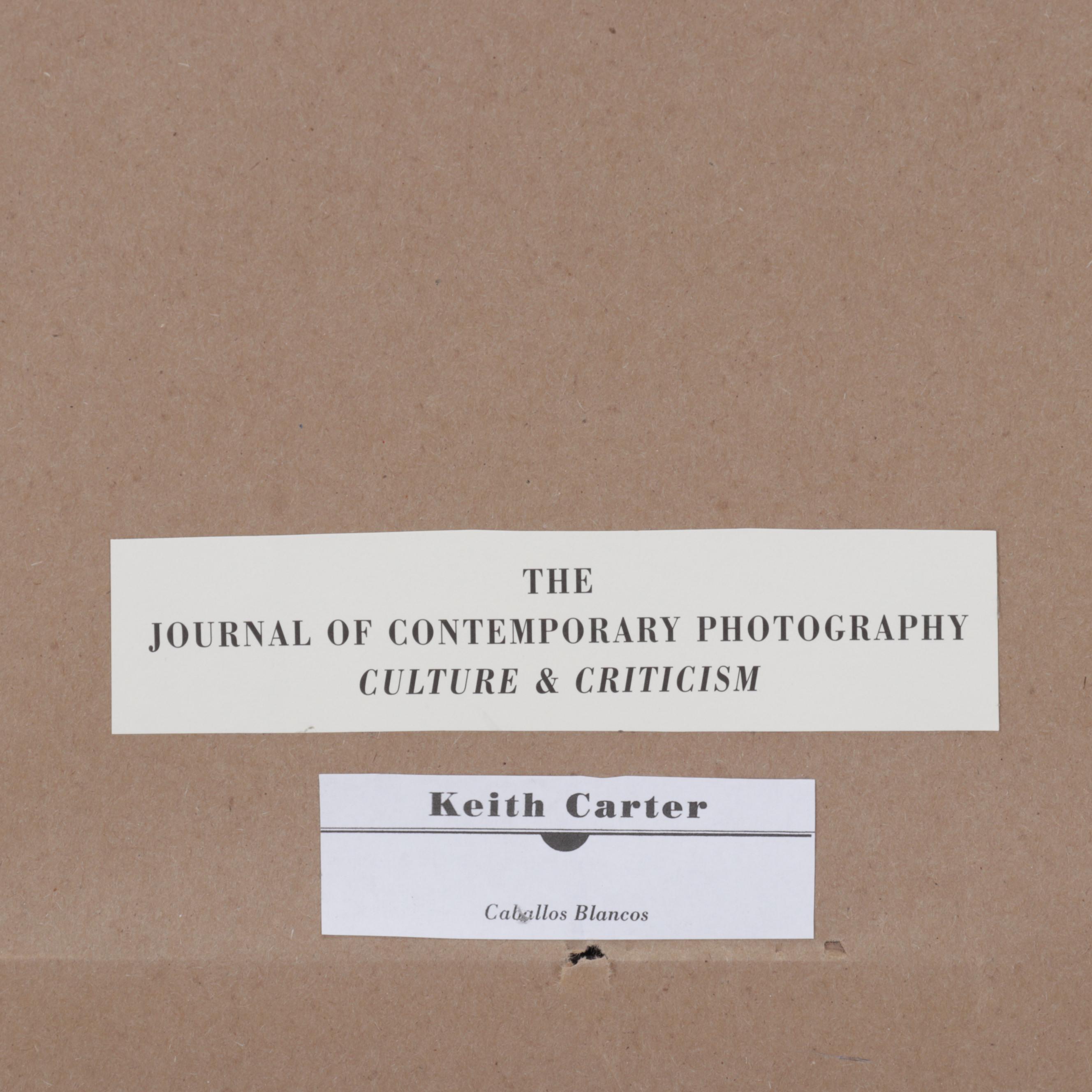 Keith Carter Photogravure "Caballos Blancos" for "21st Editions," 1998