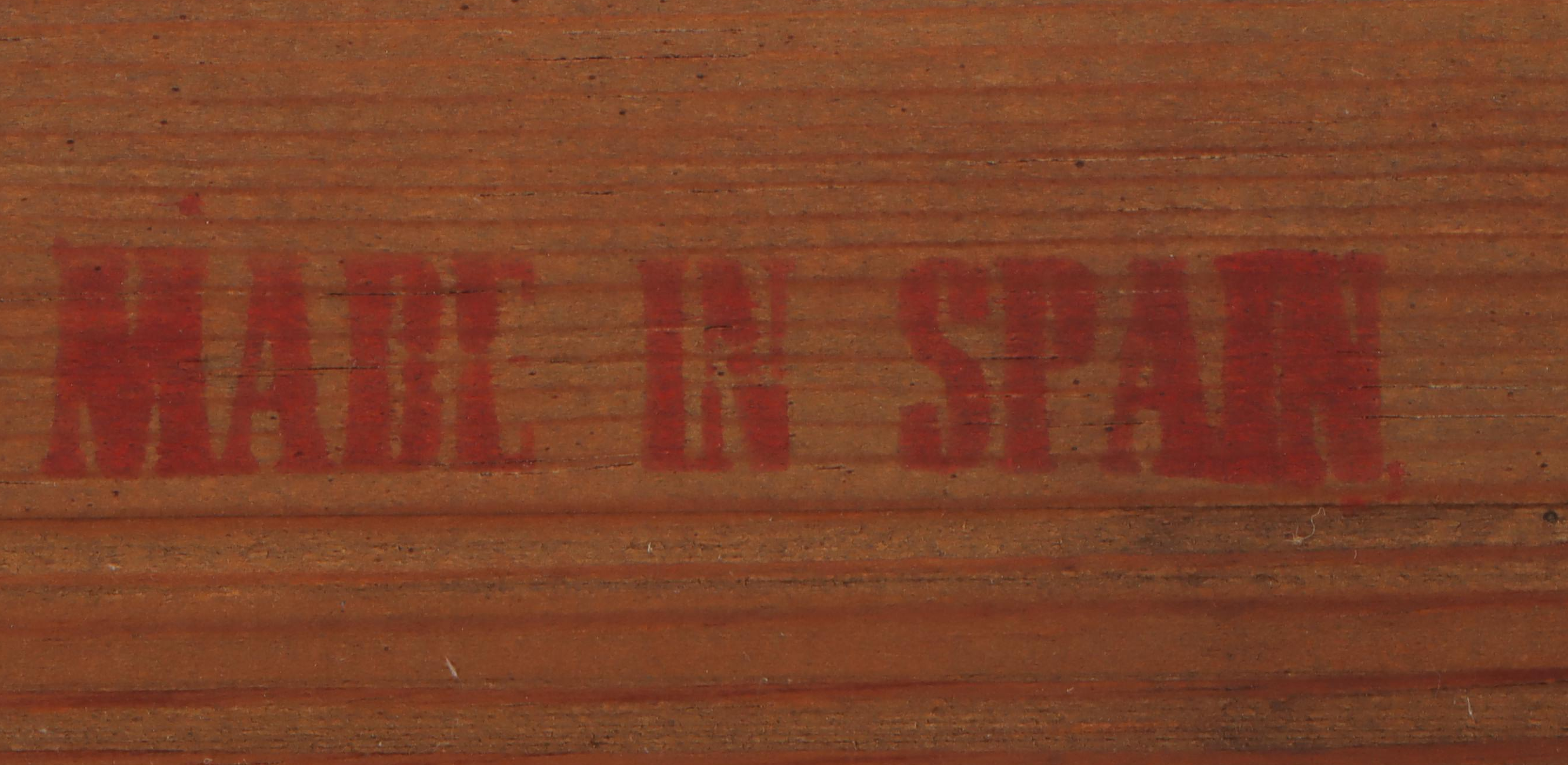 Small Spanish Colonial Style Relief-Carved Hardwood and Pine Side Table