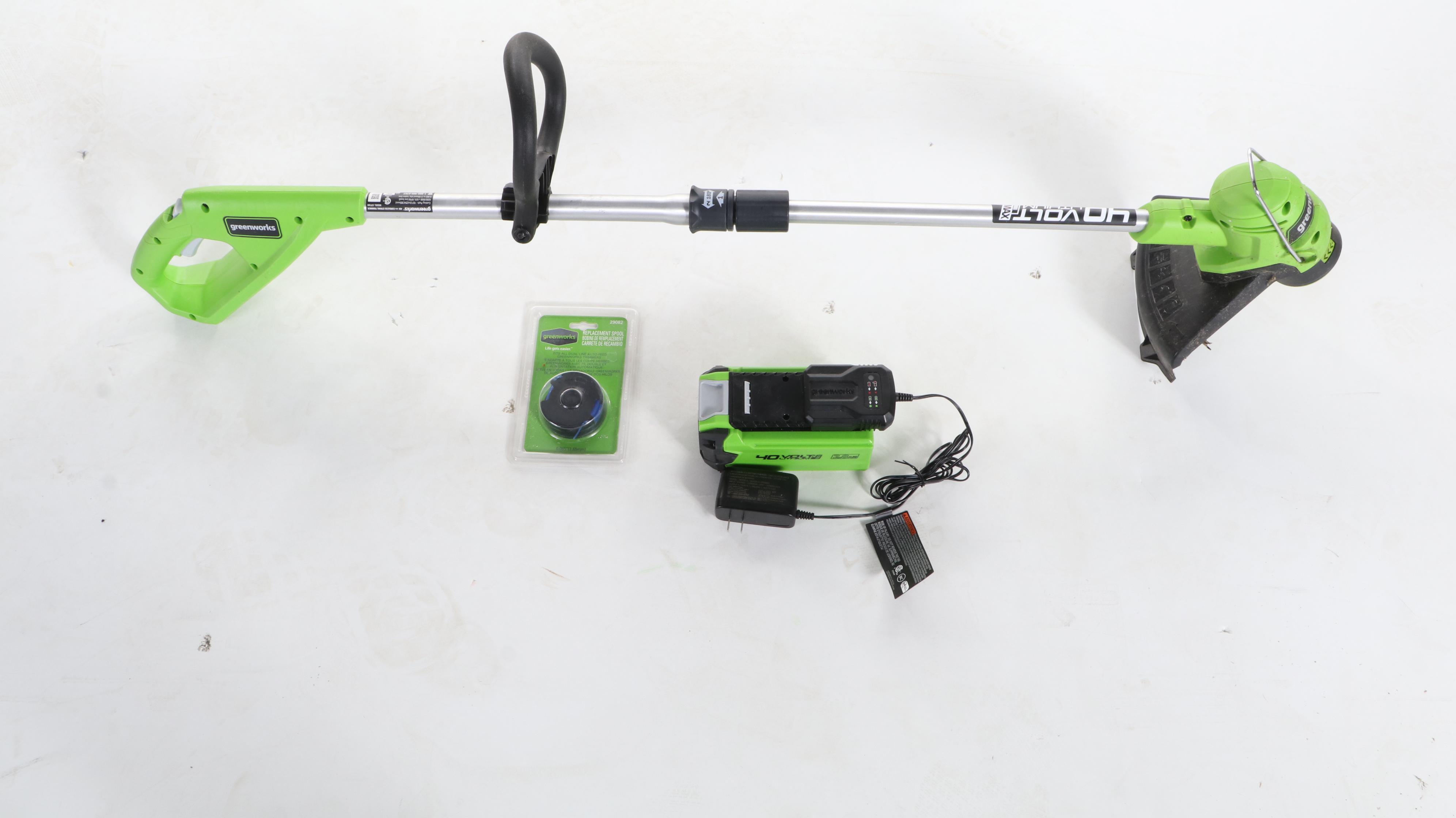 Greenworks 40V Self Propelled Brushless Electric Lawn Mower With String Trimmer