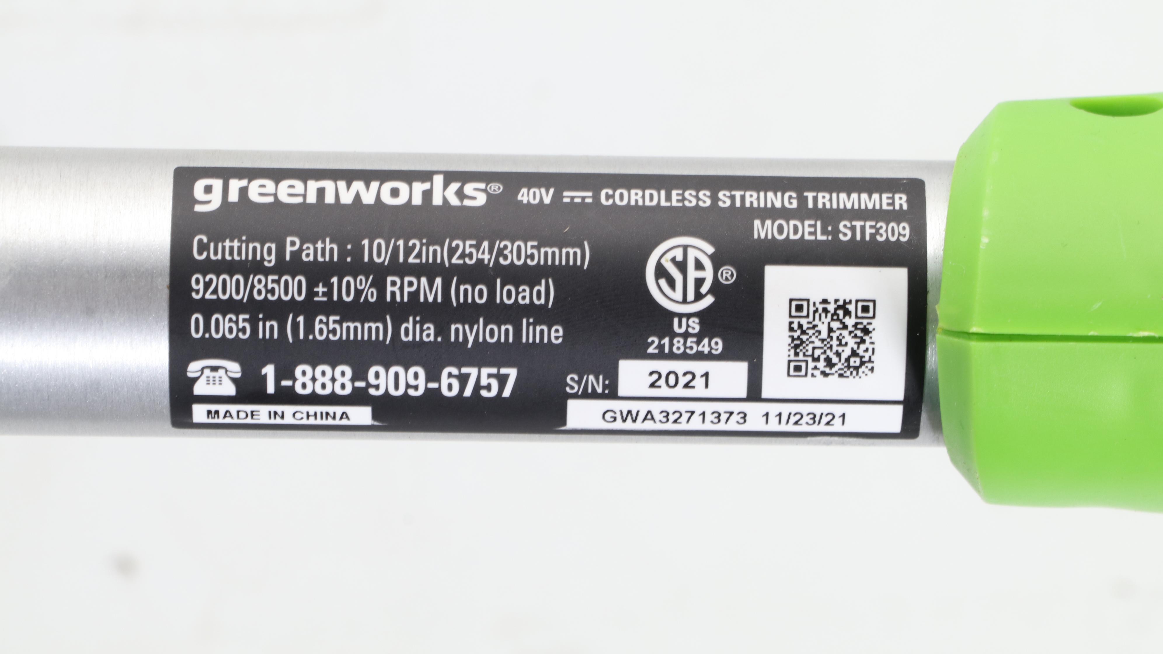 Greenworks 40V Self Propelled Brushless Electric Lawn Mower With String Trimmer