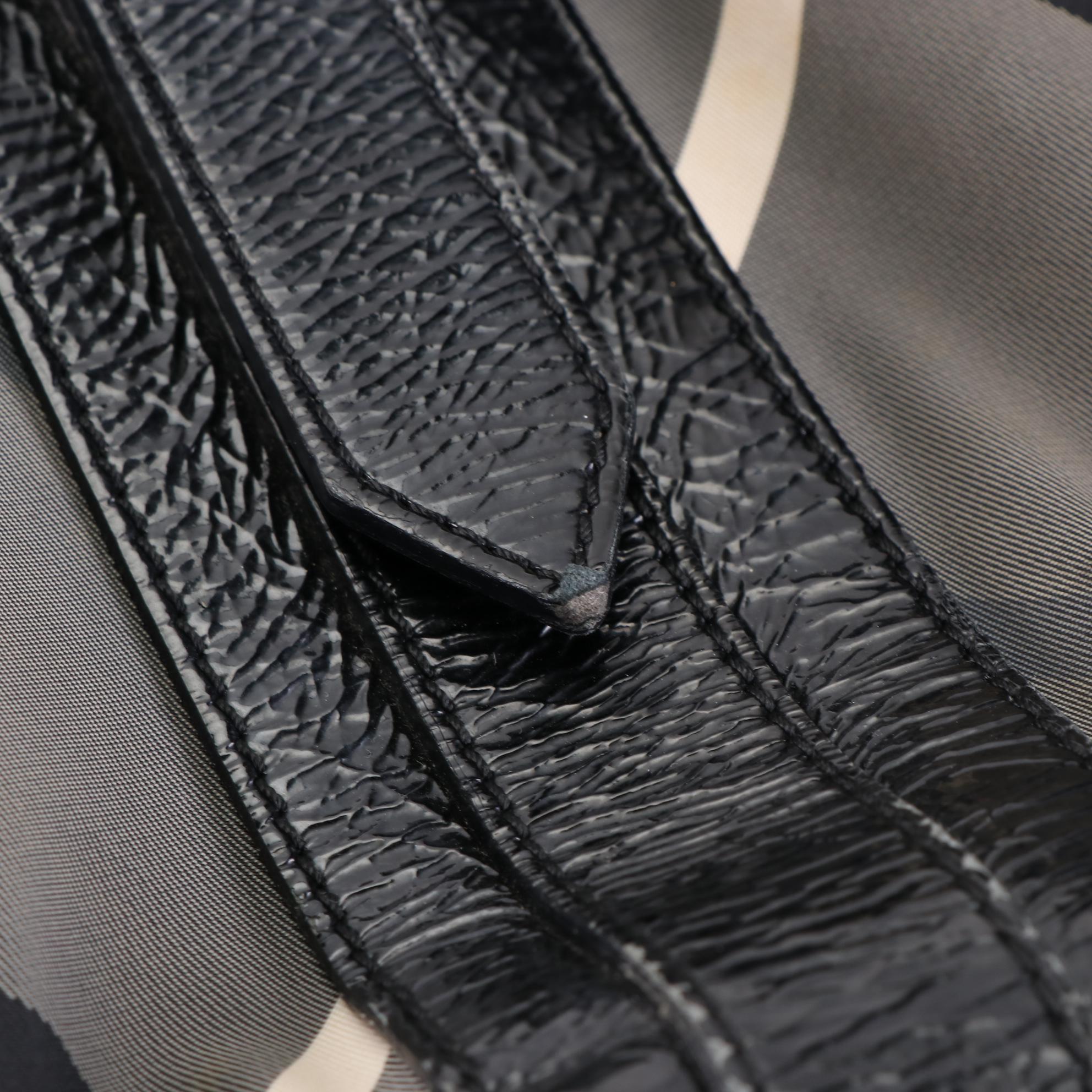 Burberry Tote Bag in Nova Check Nylon Twill and Patent Leather