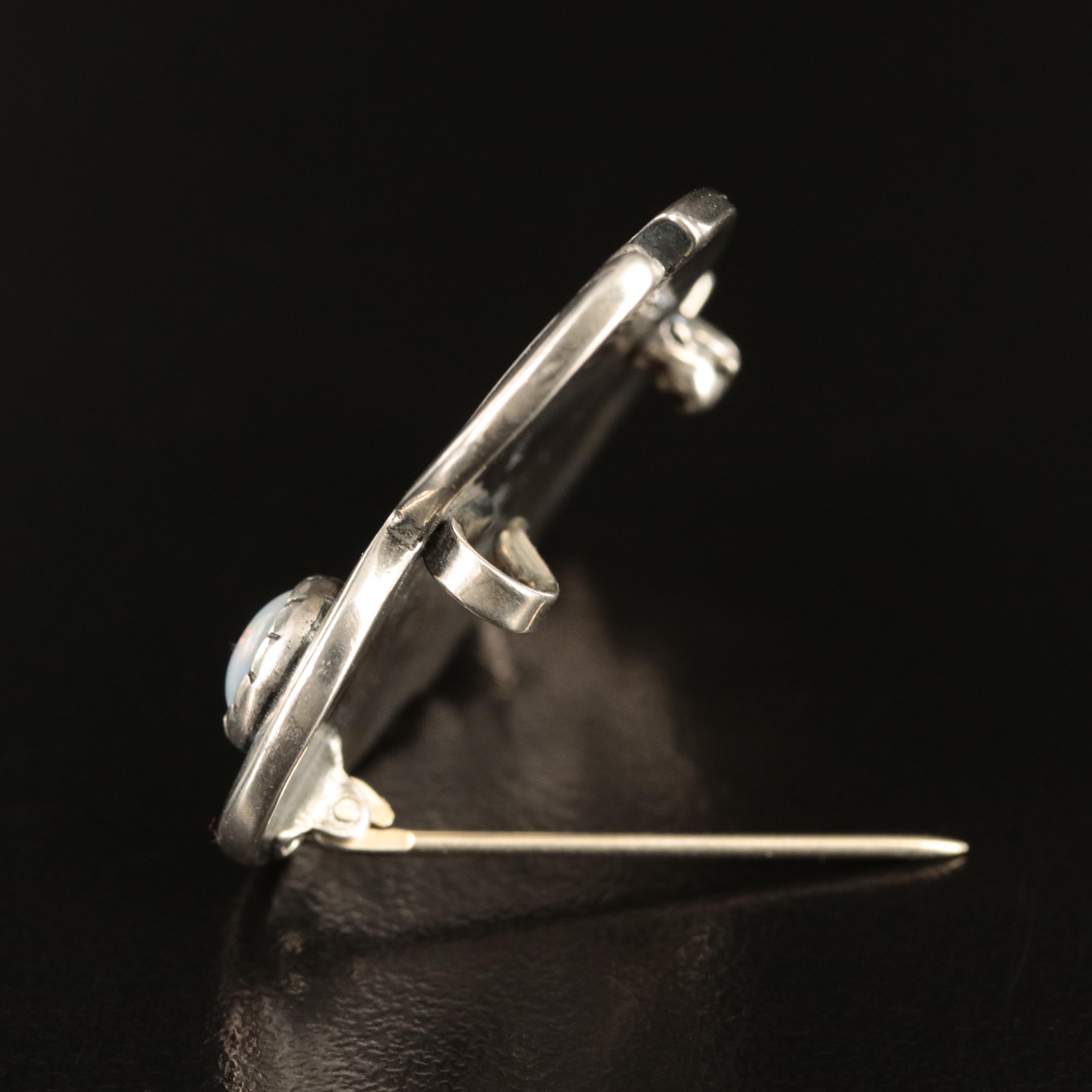 Roderick Tenorio for Relios Sterling Opal Heart Converter Brooch